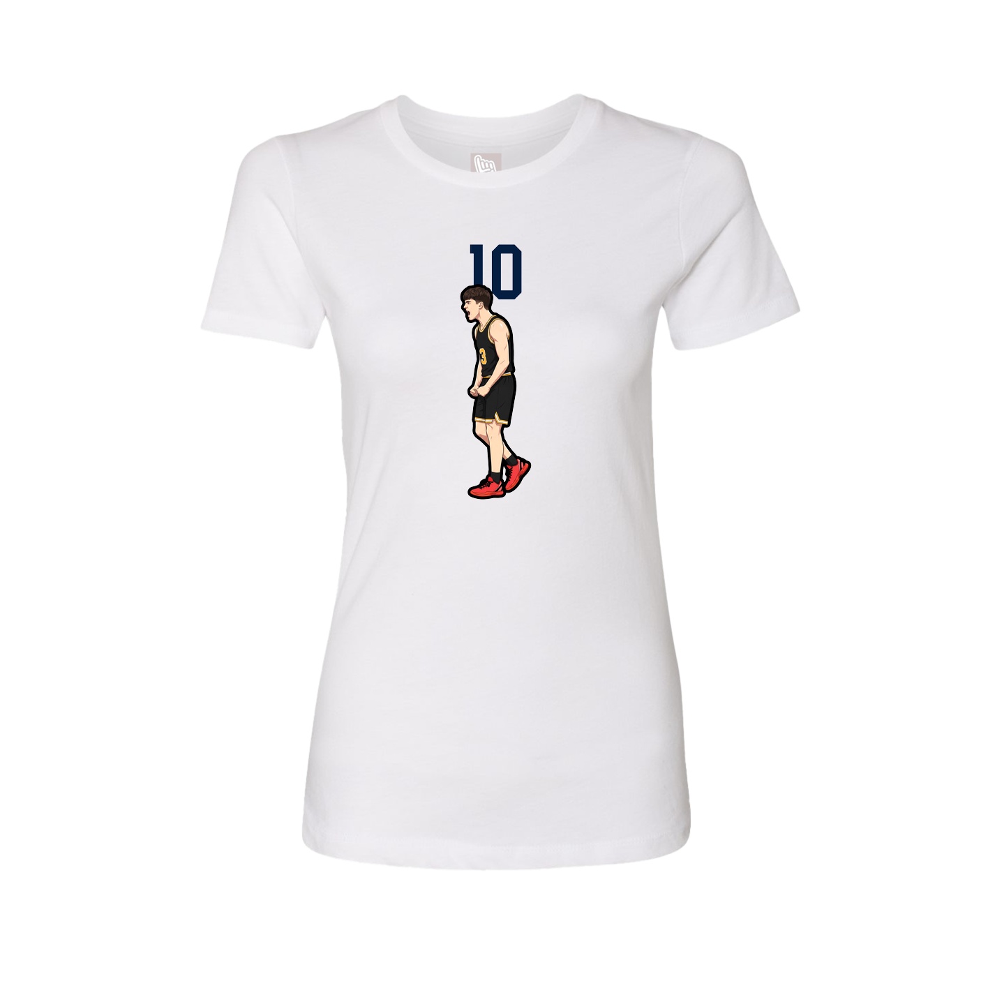 Womens Tee — Number Top in White