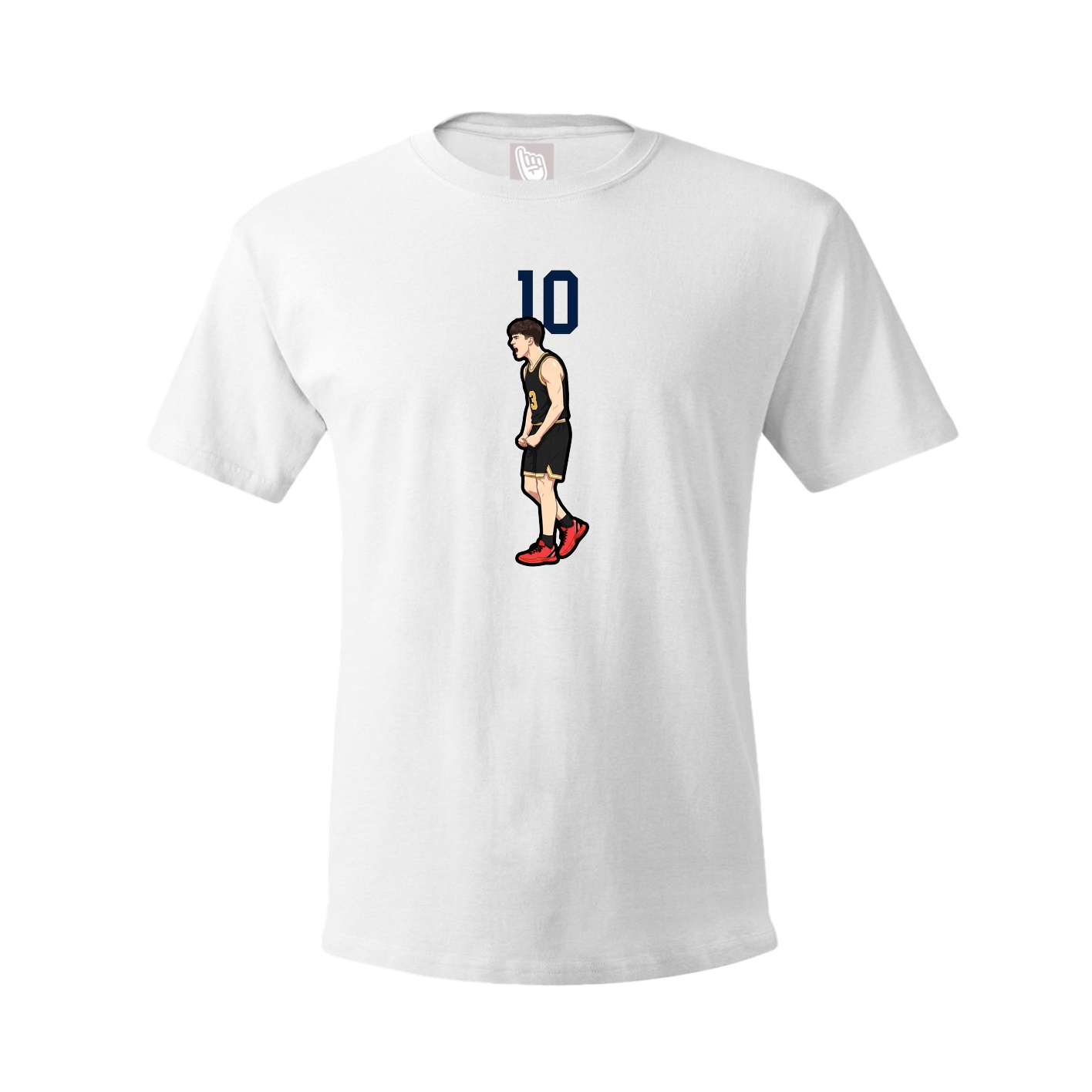 Youth Tee — Number Top in White
