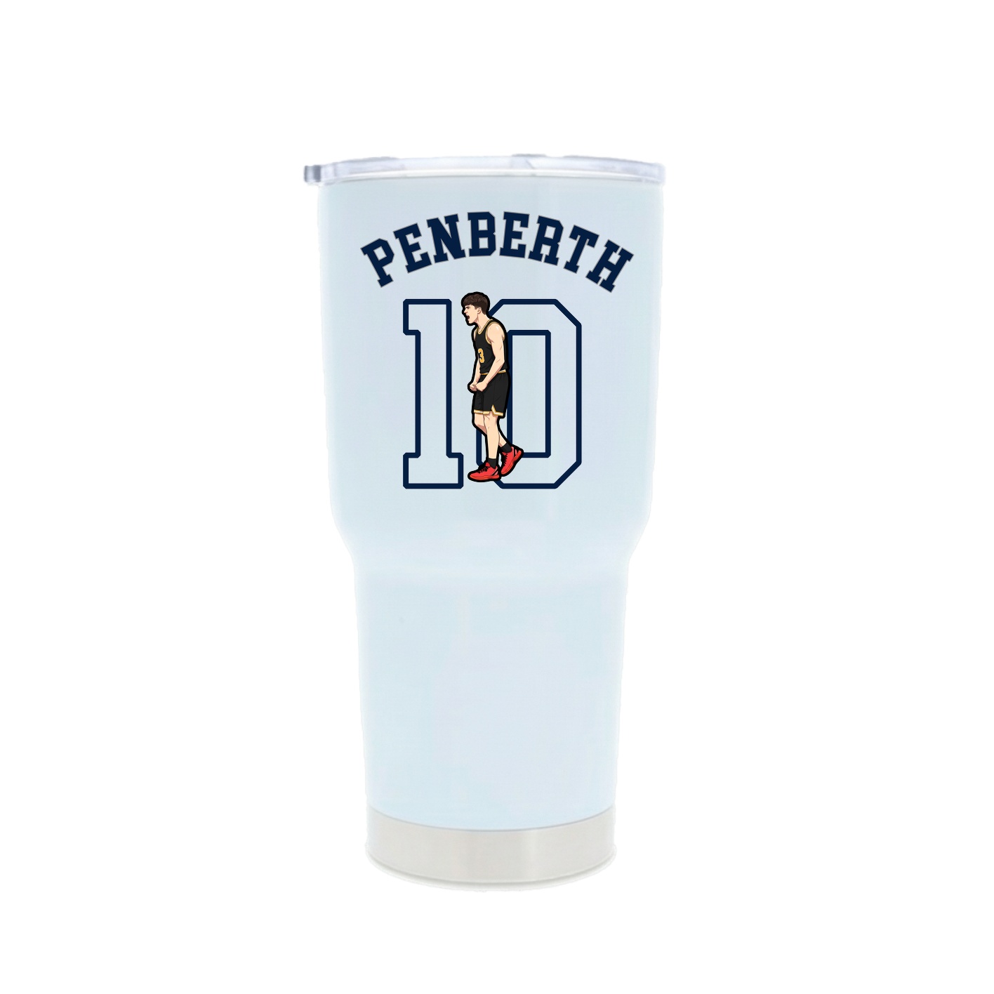30oz Stainless Steel Tumbler — Shirsey Arch in White