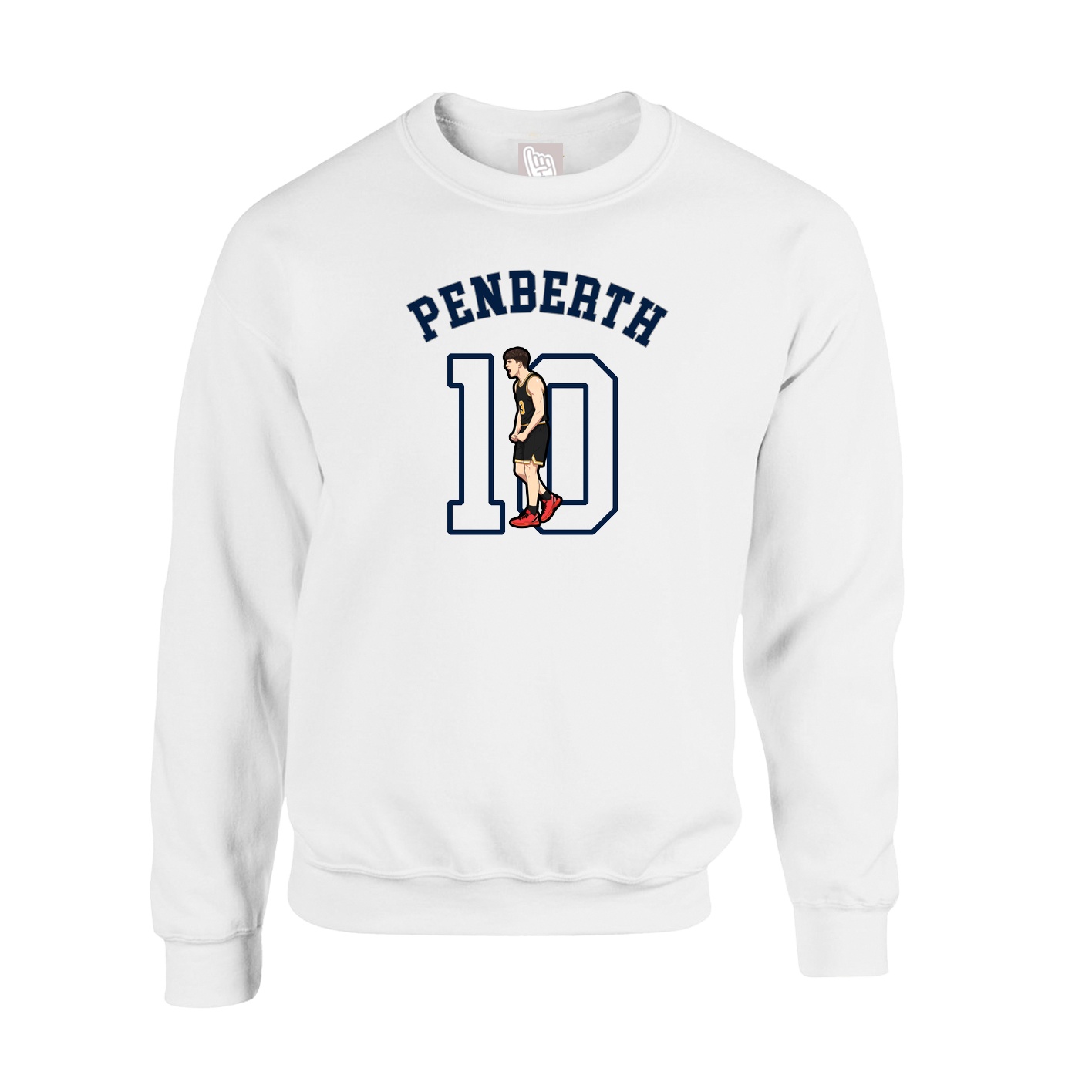 Fleece Crew — Shirsey Arch in White