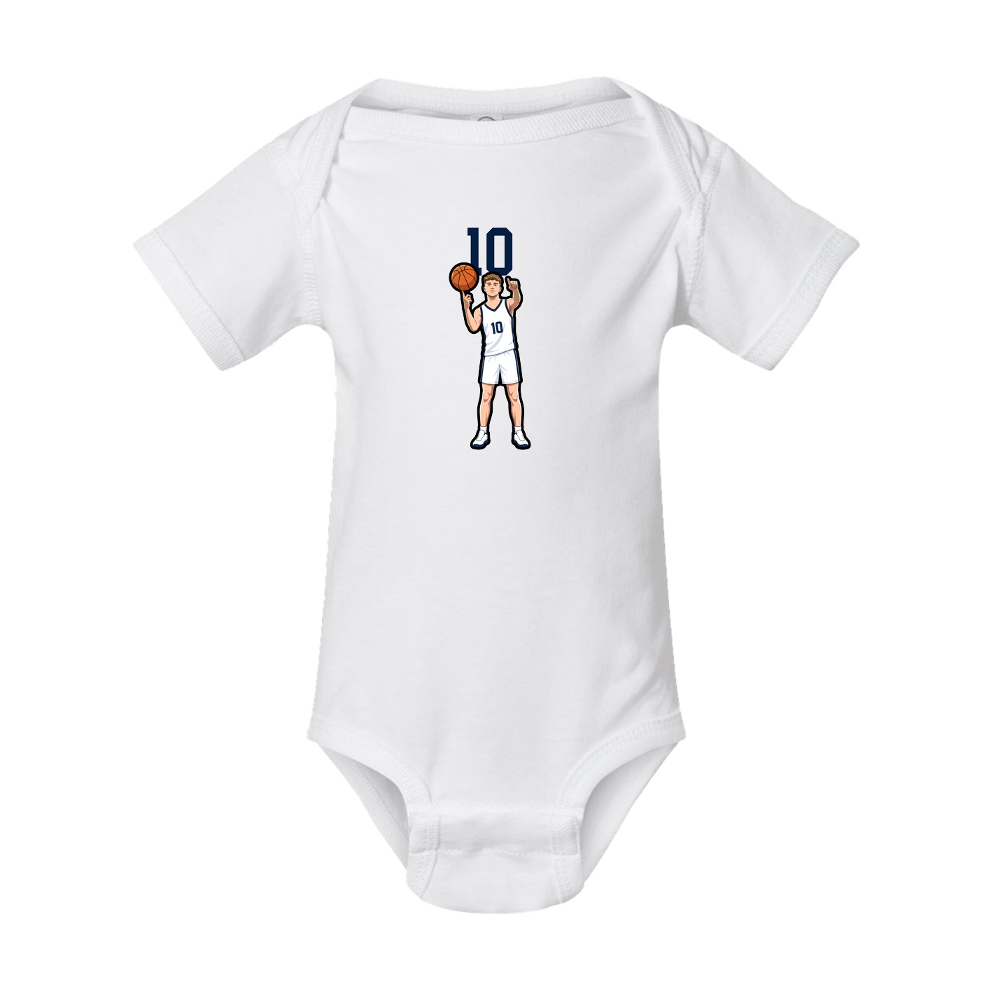 Baby Onesie — Number Top in White