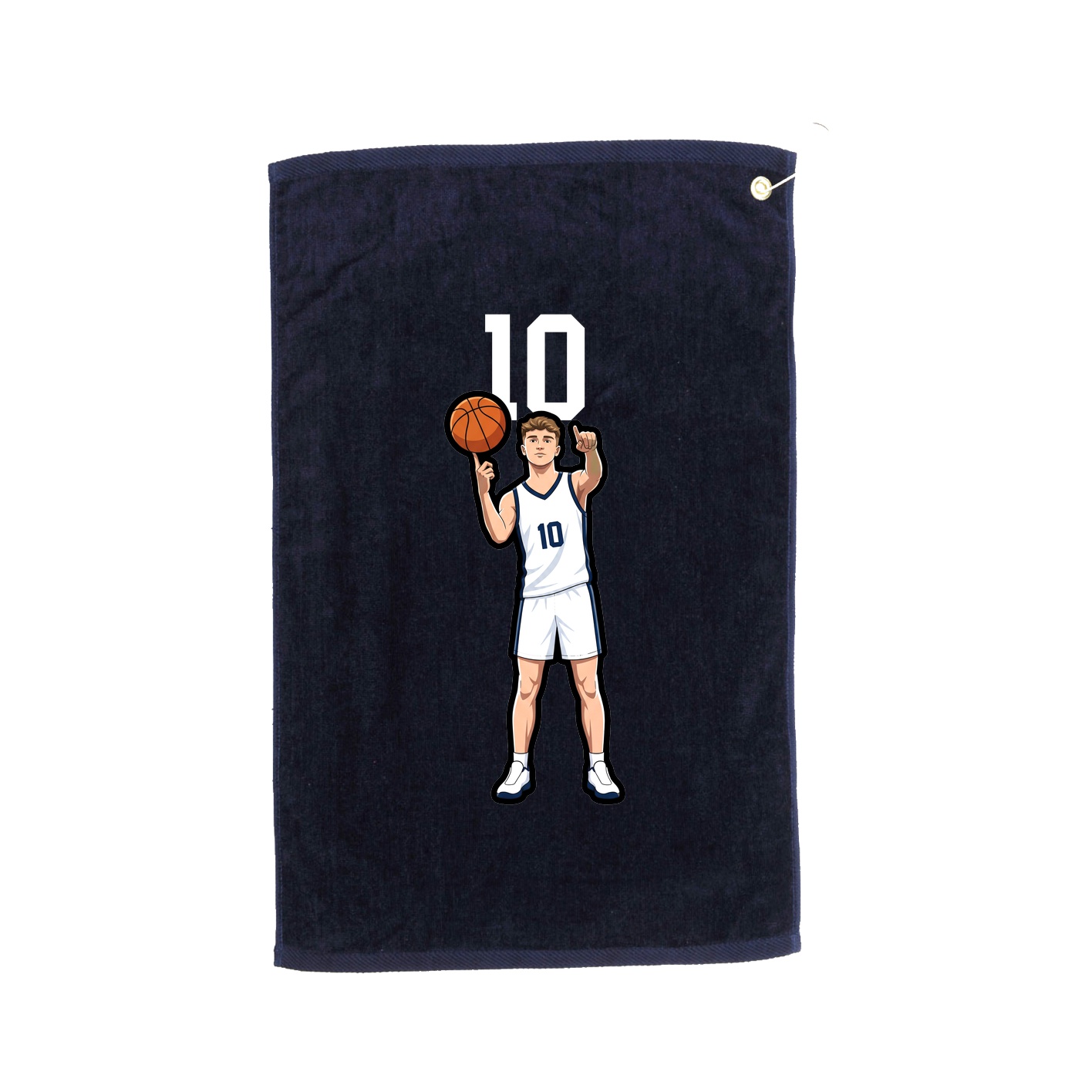 Golf Towel — Number Top in Navy