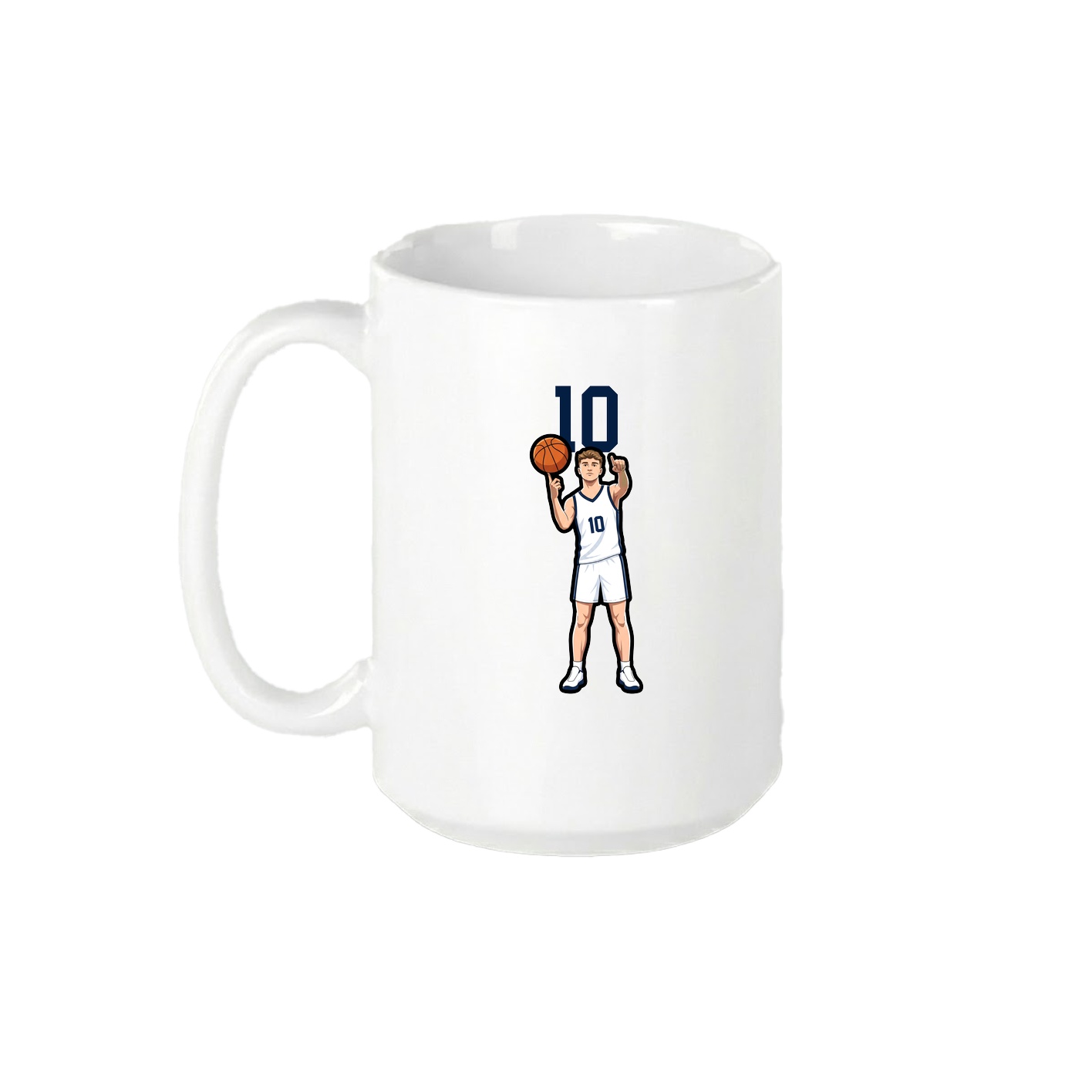 15oz Coffee Mug — Number Top in White