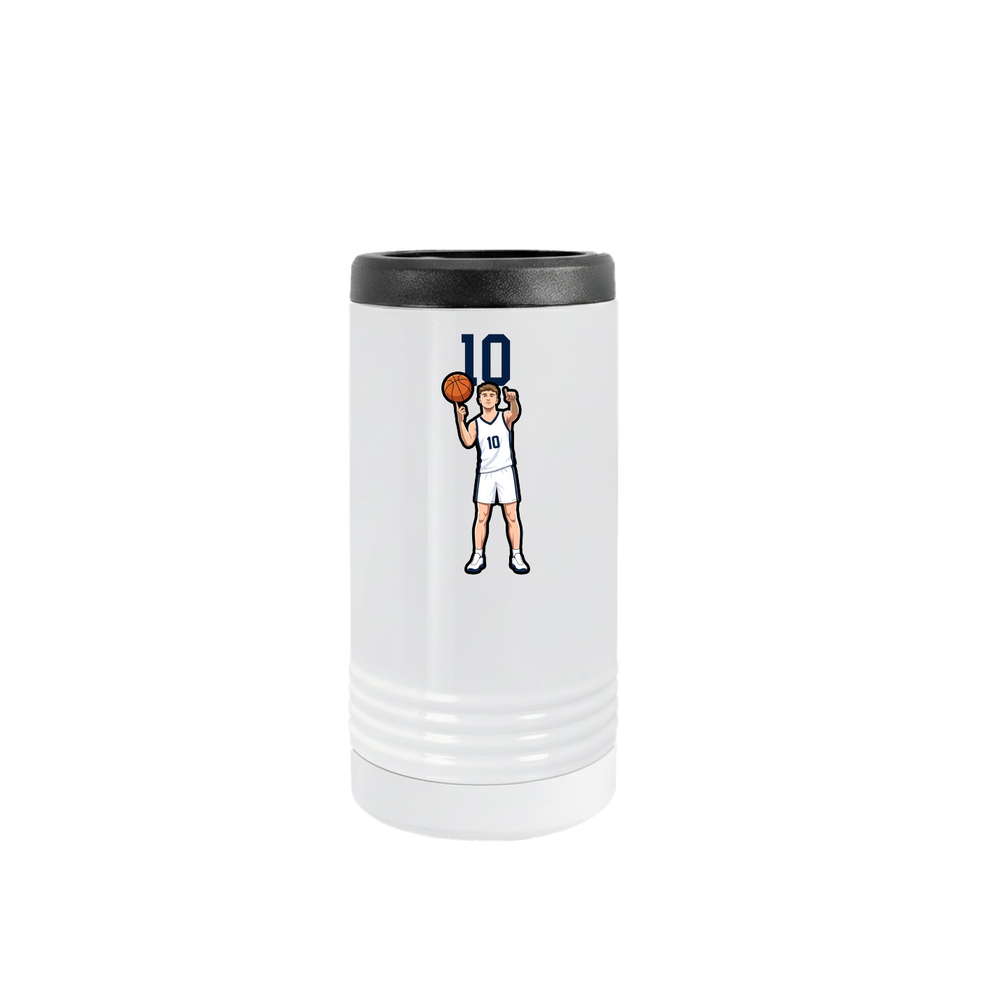 Slim Beverage Holder — Number Top in White