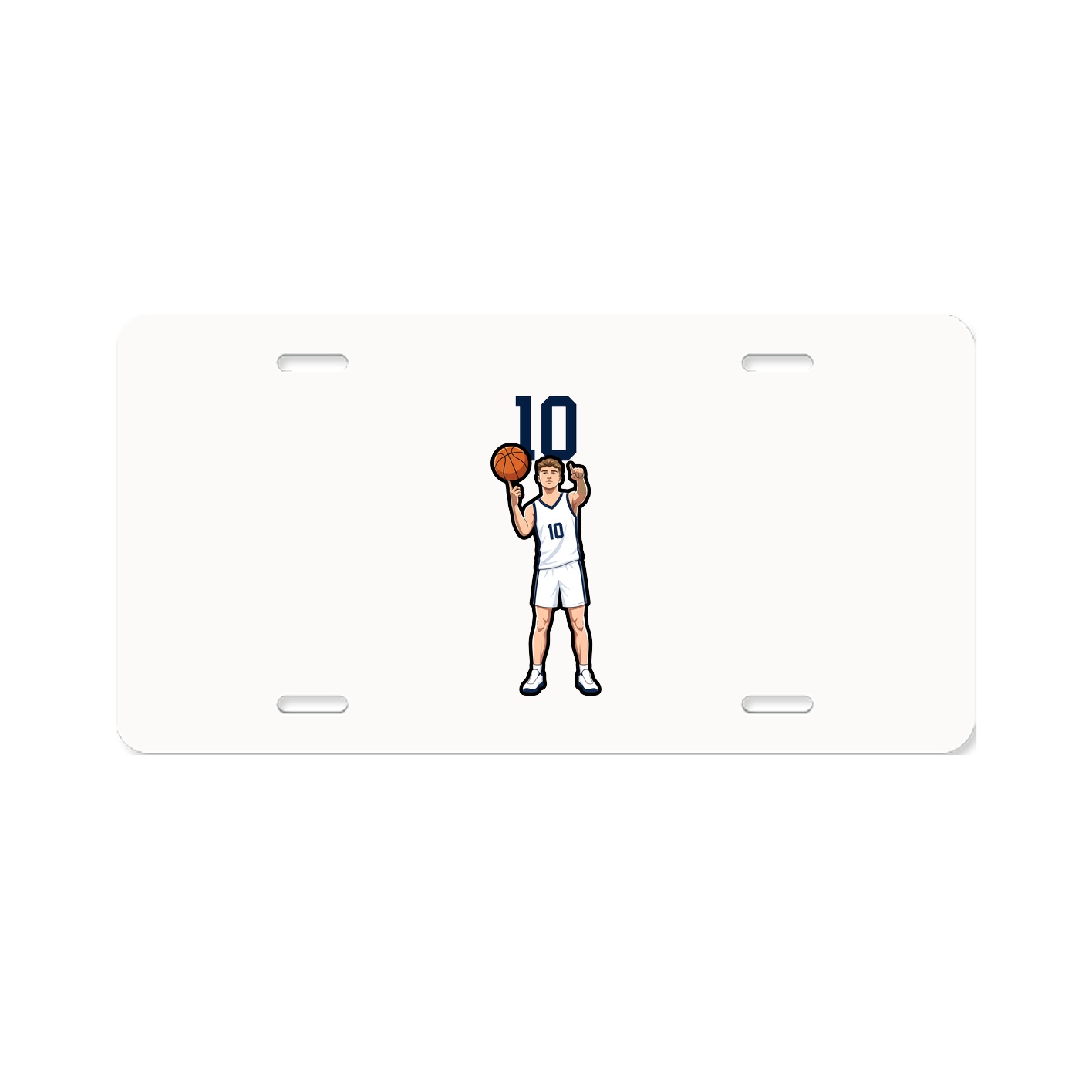 License Plate — Number Top in Classic