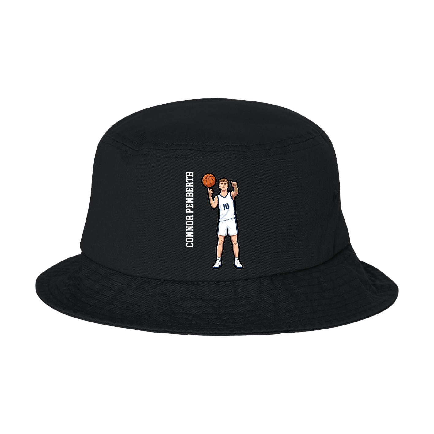 Bucket Cap — Name Vertical in Black