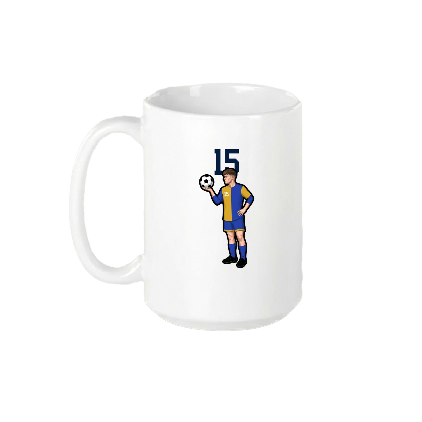 15oz Coffee Mug — Number Top in White