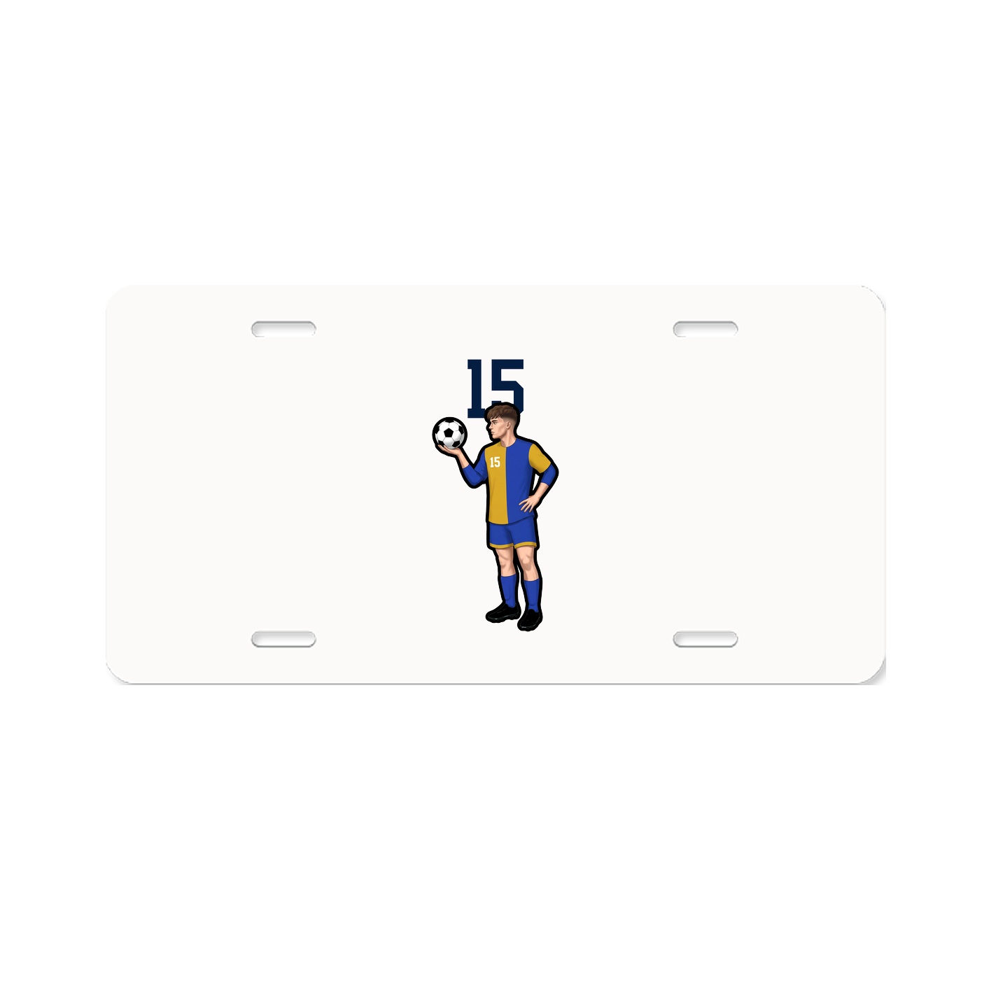 License Plate — Number Top in Classic