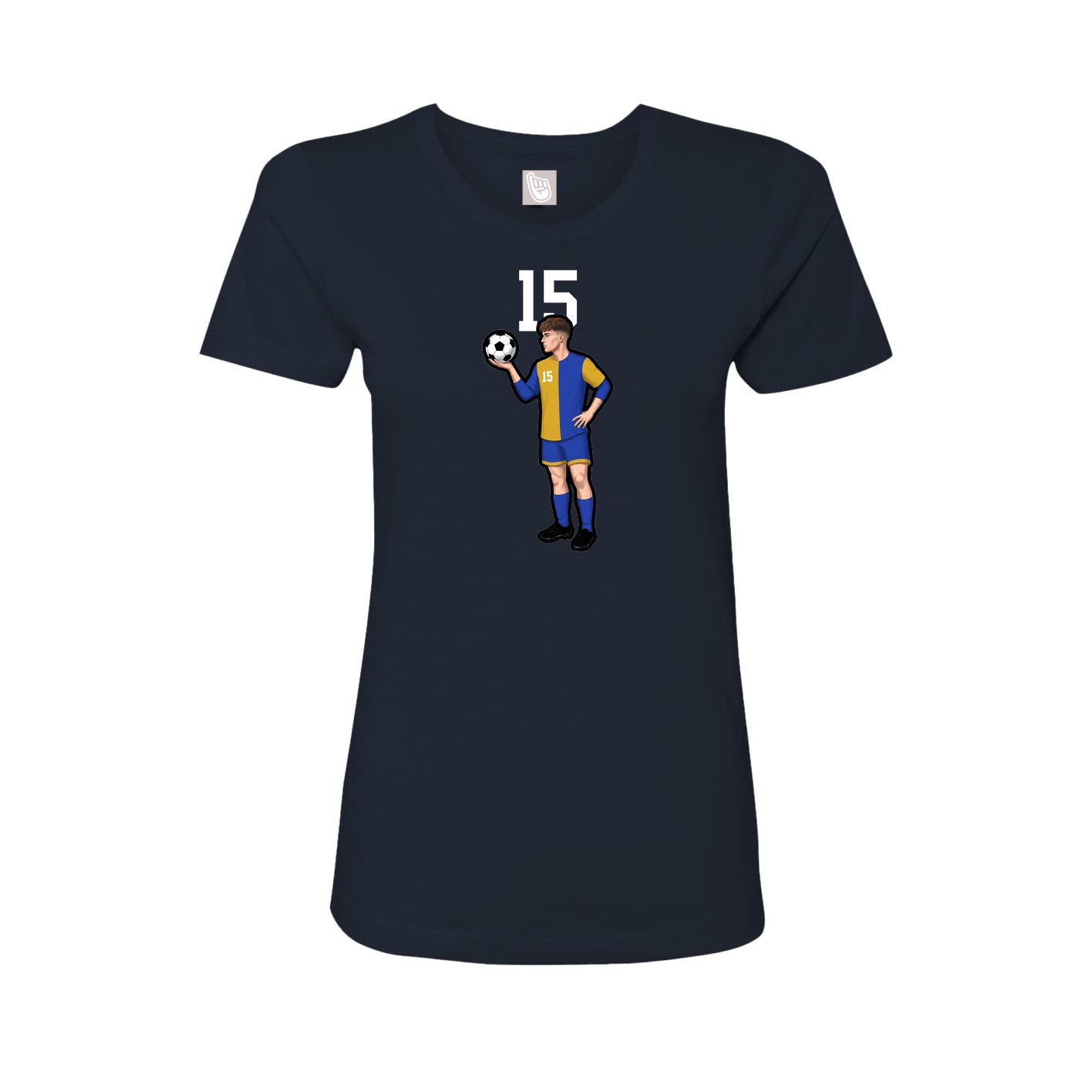 Womens Tee — Number Top in Navy