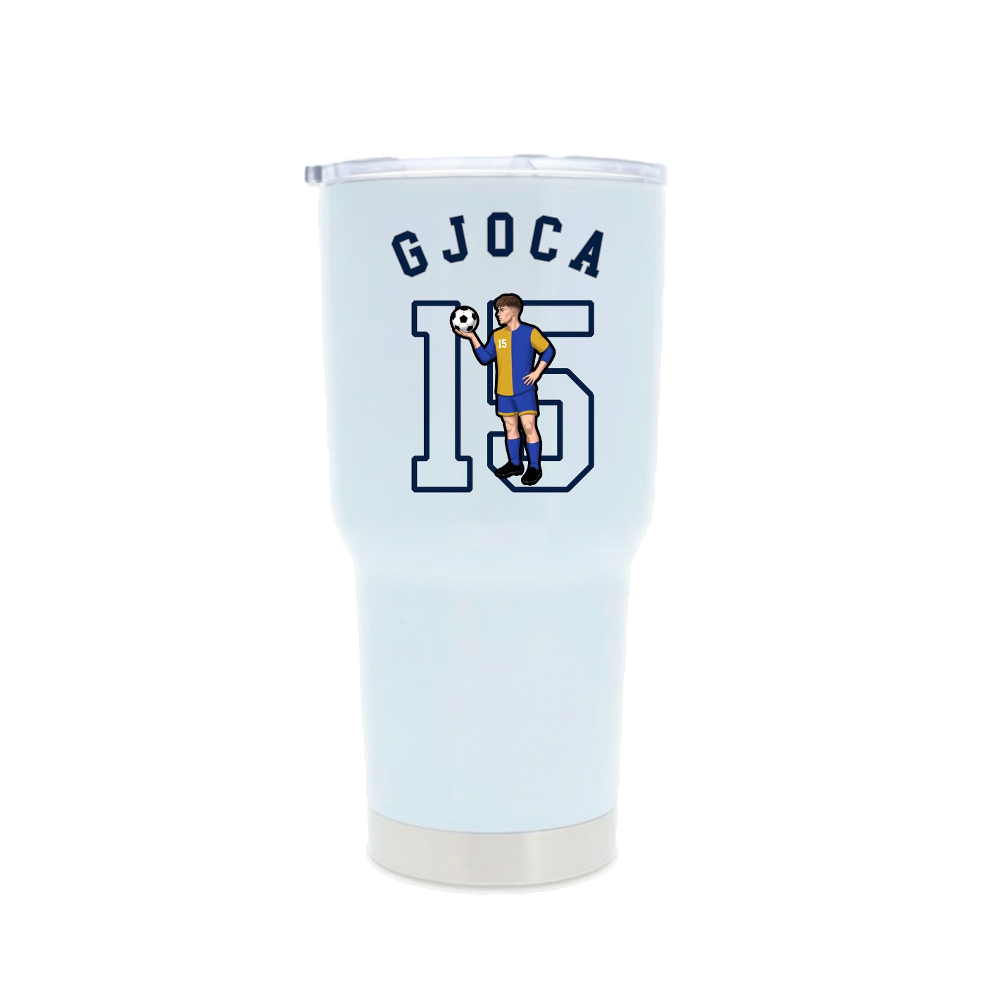 30oz Stainless Steel Tumbler — Shirsey Arch in White