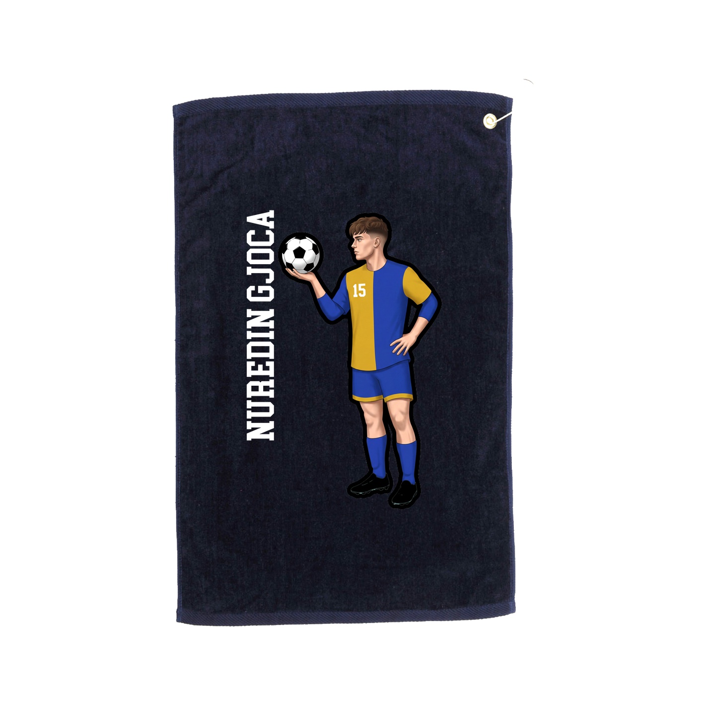 Golf Towel — Name Vertical in Navy