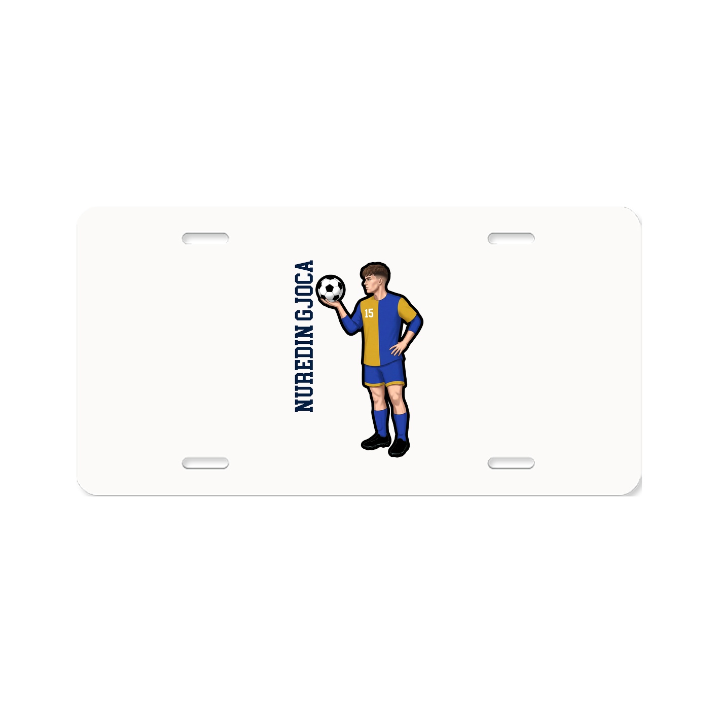 License Plate — Name Vertical in Classic