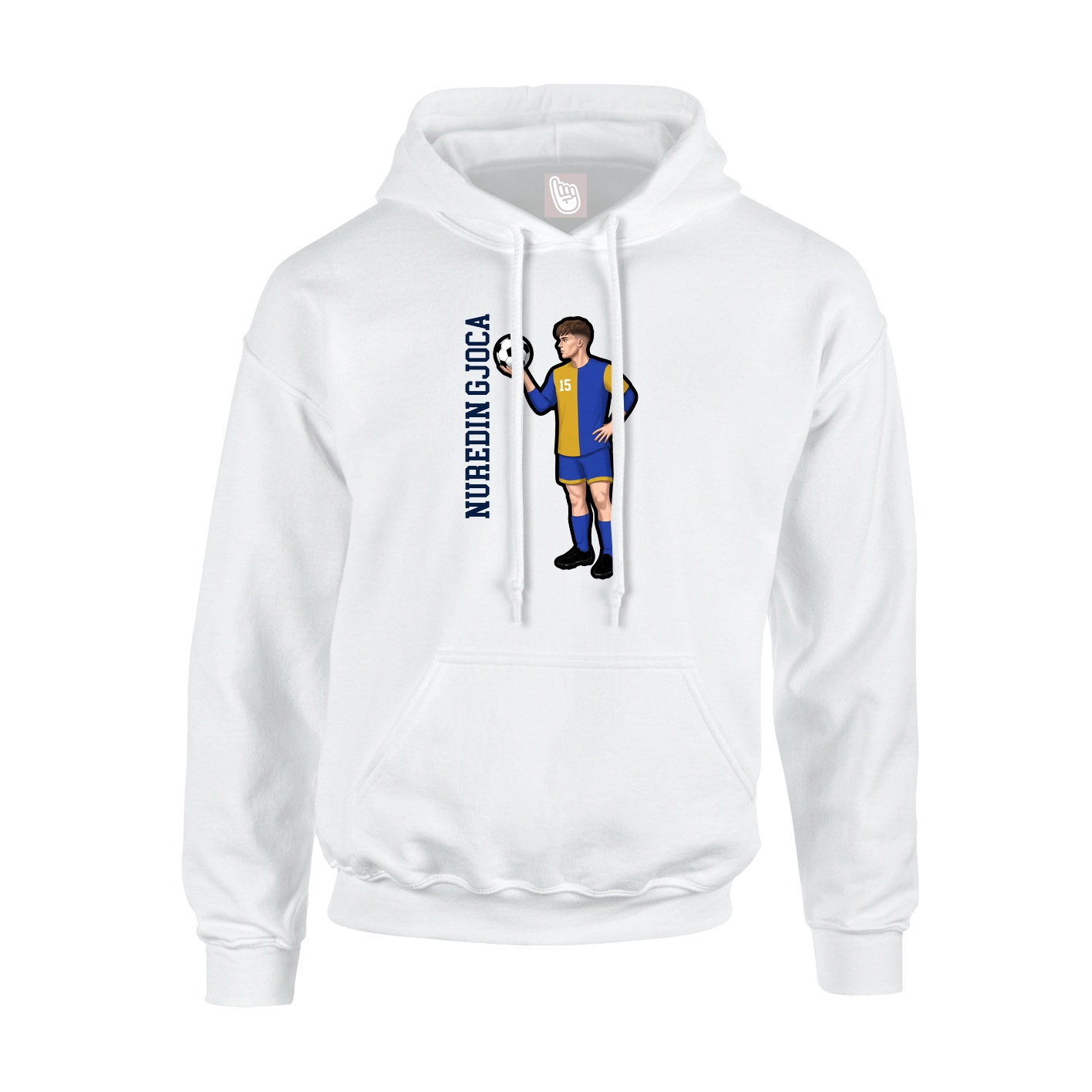 Hoodie — Name Vertical in White