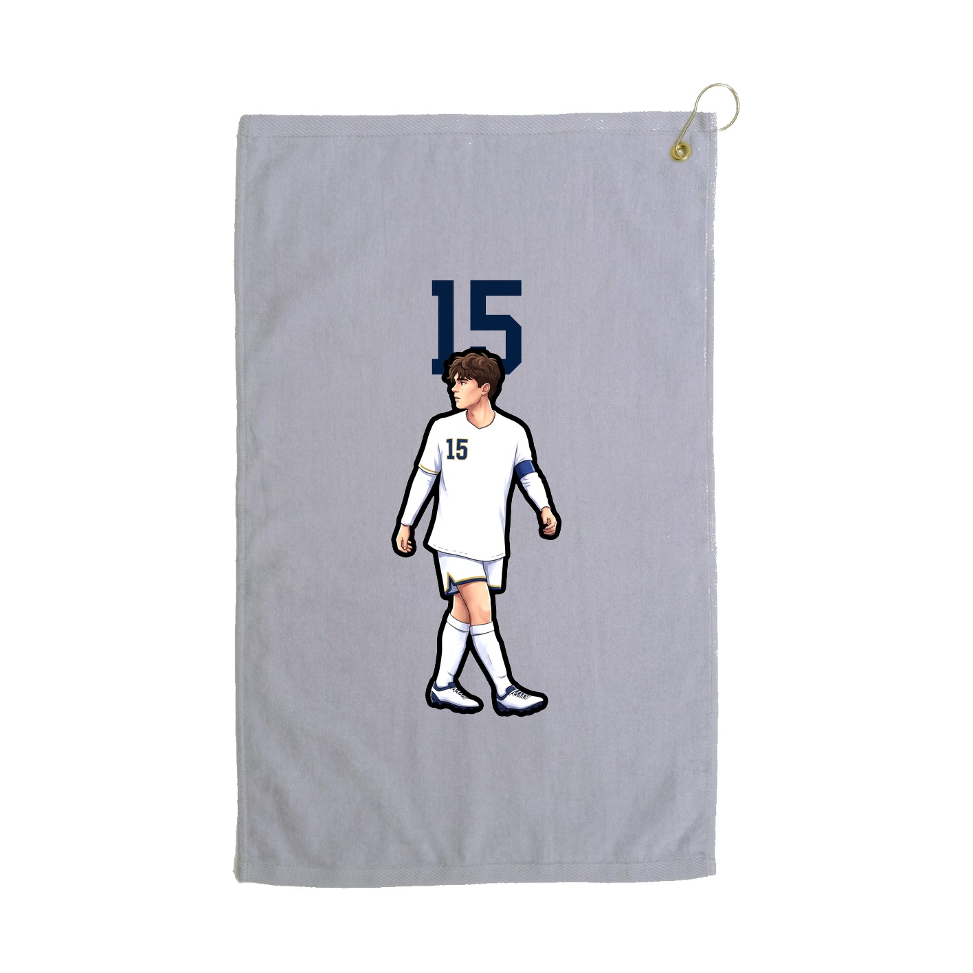 Golf Towel — Number Top in Grey