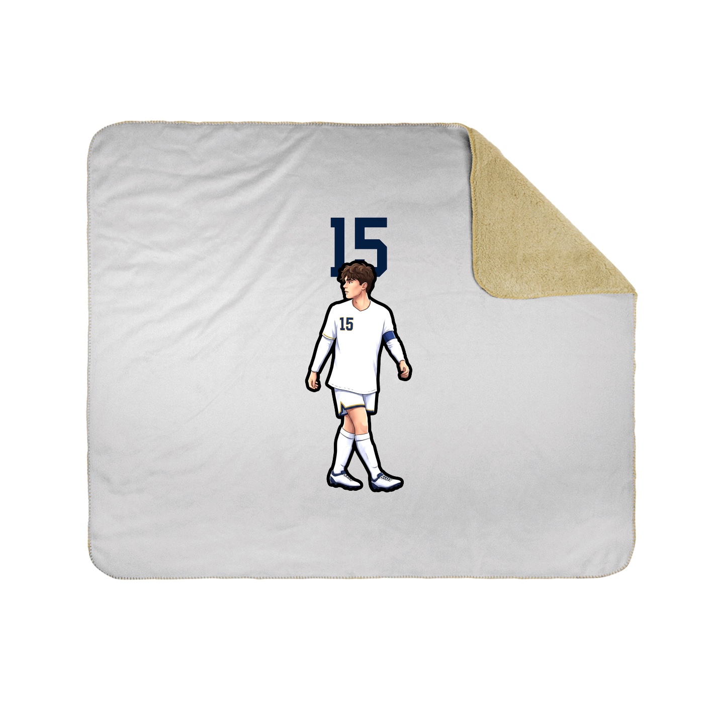 Throw Blanket — Number Top in White