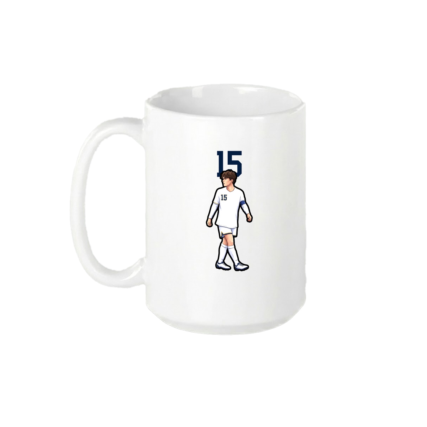 15oz Coffee Mug — Number Top in White