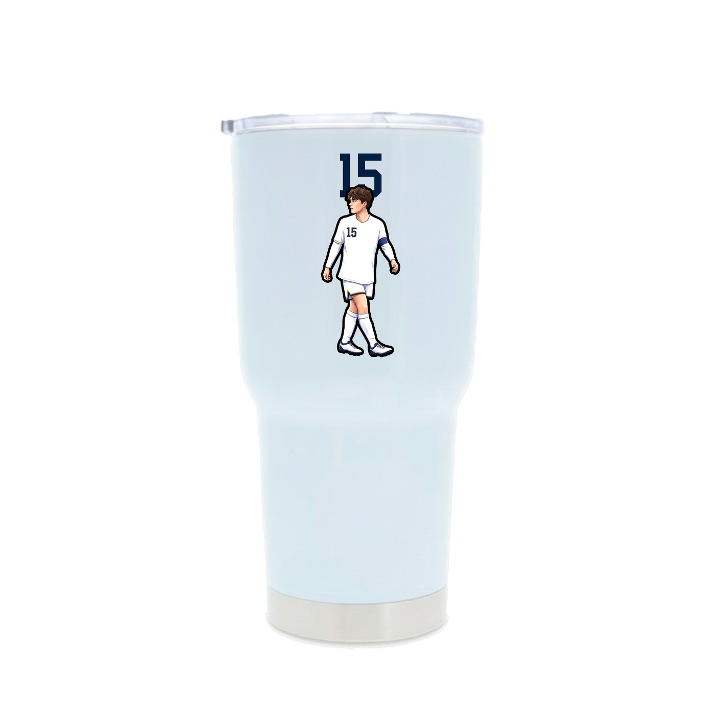 30oz Stainless Steel Tumbler — Number Top in White