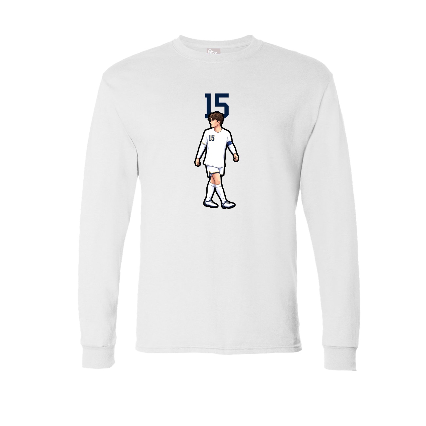 Long Sleeve Tee — Number Top in White