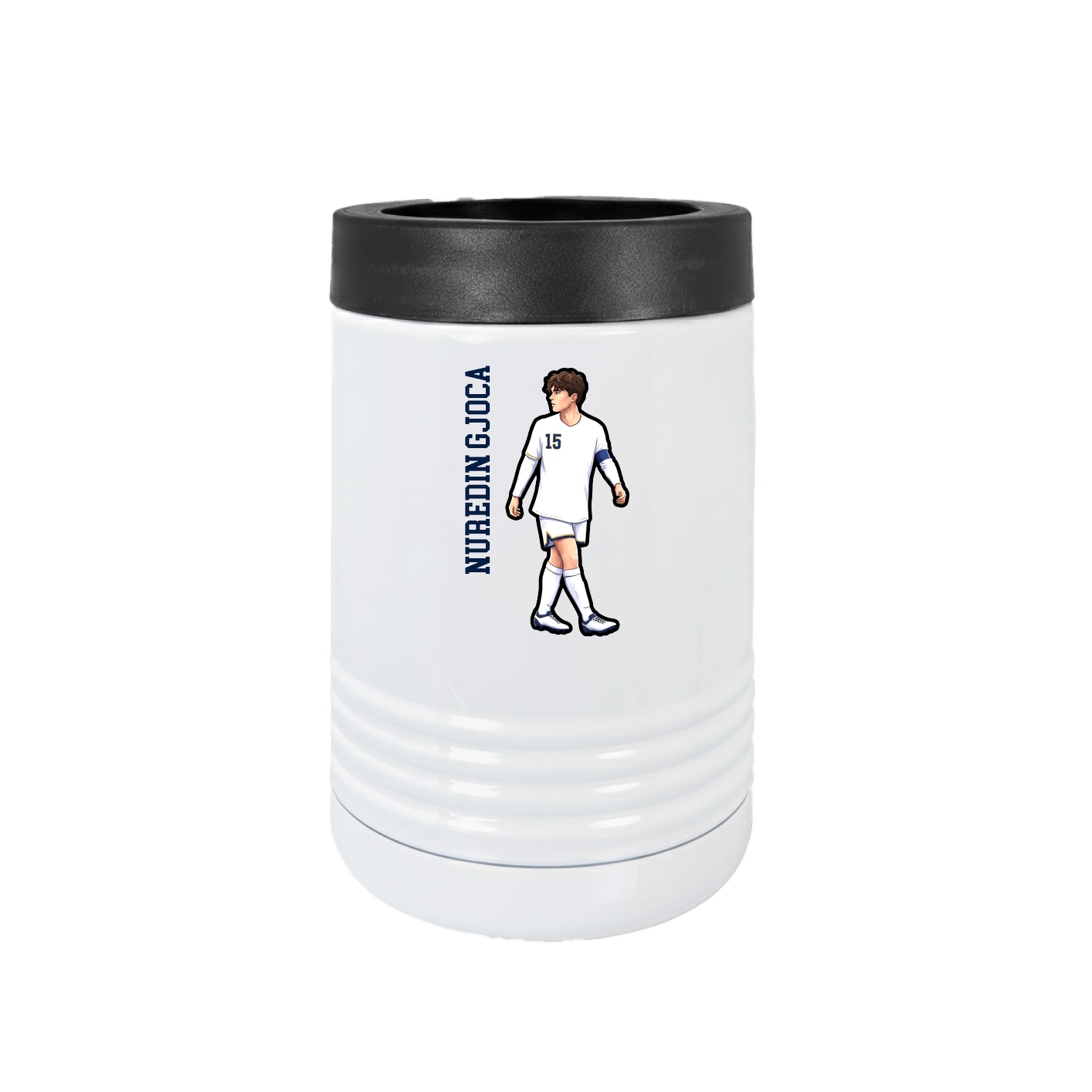 Beverage Holder — Name Vertical in White