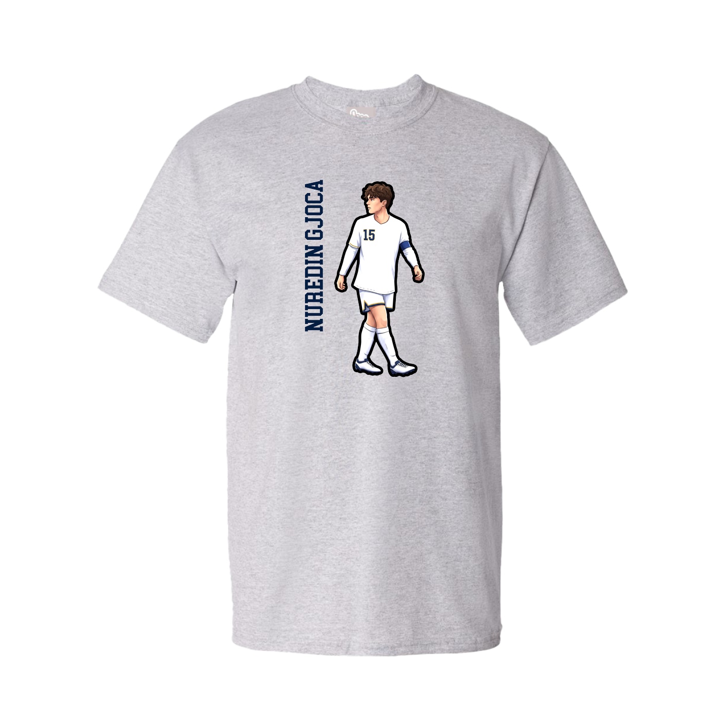 Tee — Name Vertical in Grey