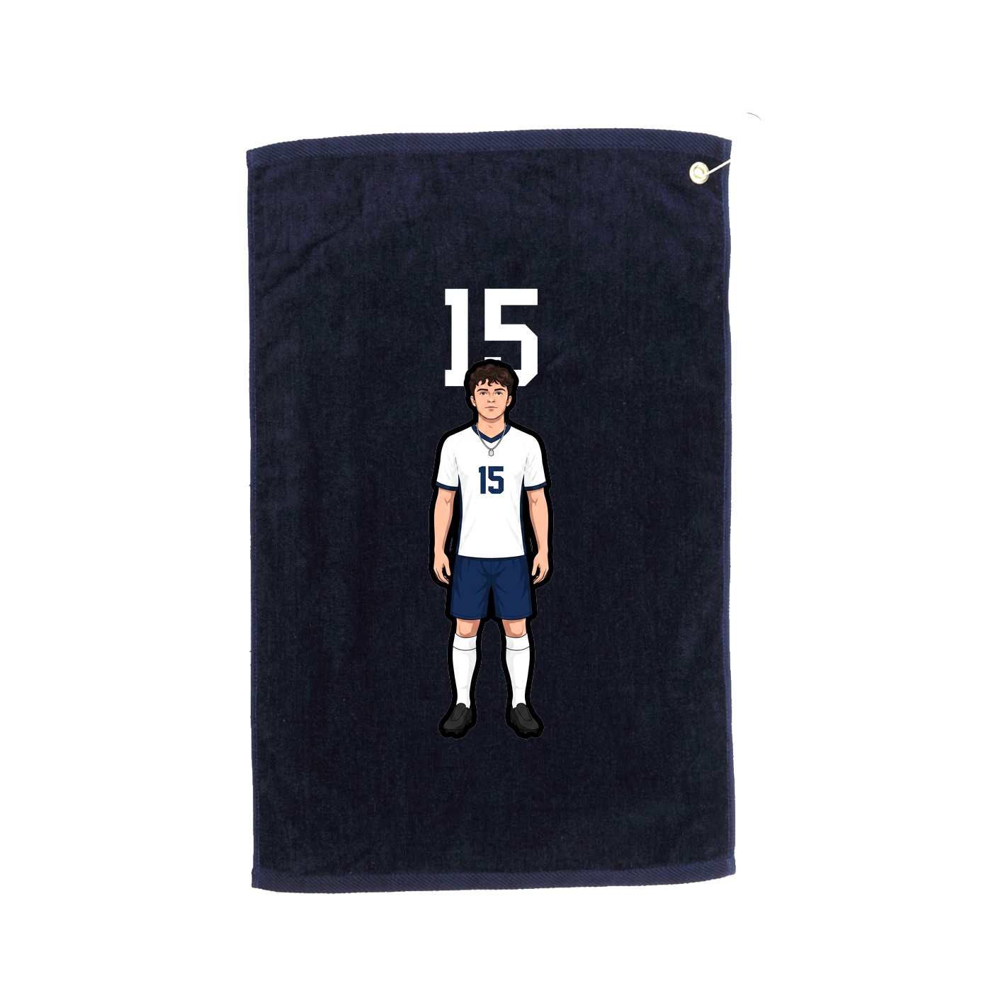 Golf Towel — Number Top in Navy