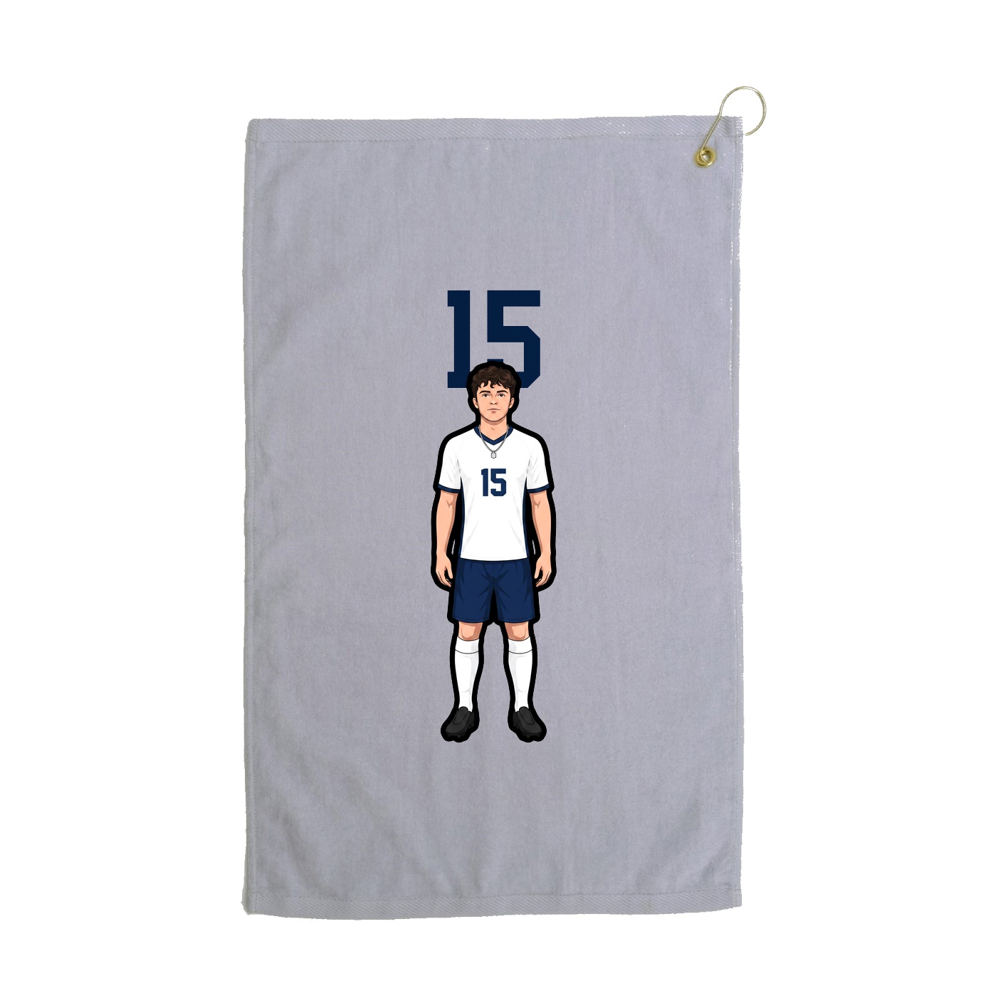 Golf Towel — Number Top in Grey