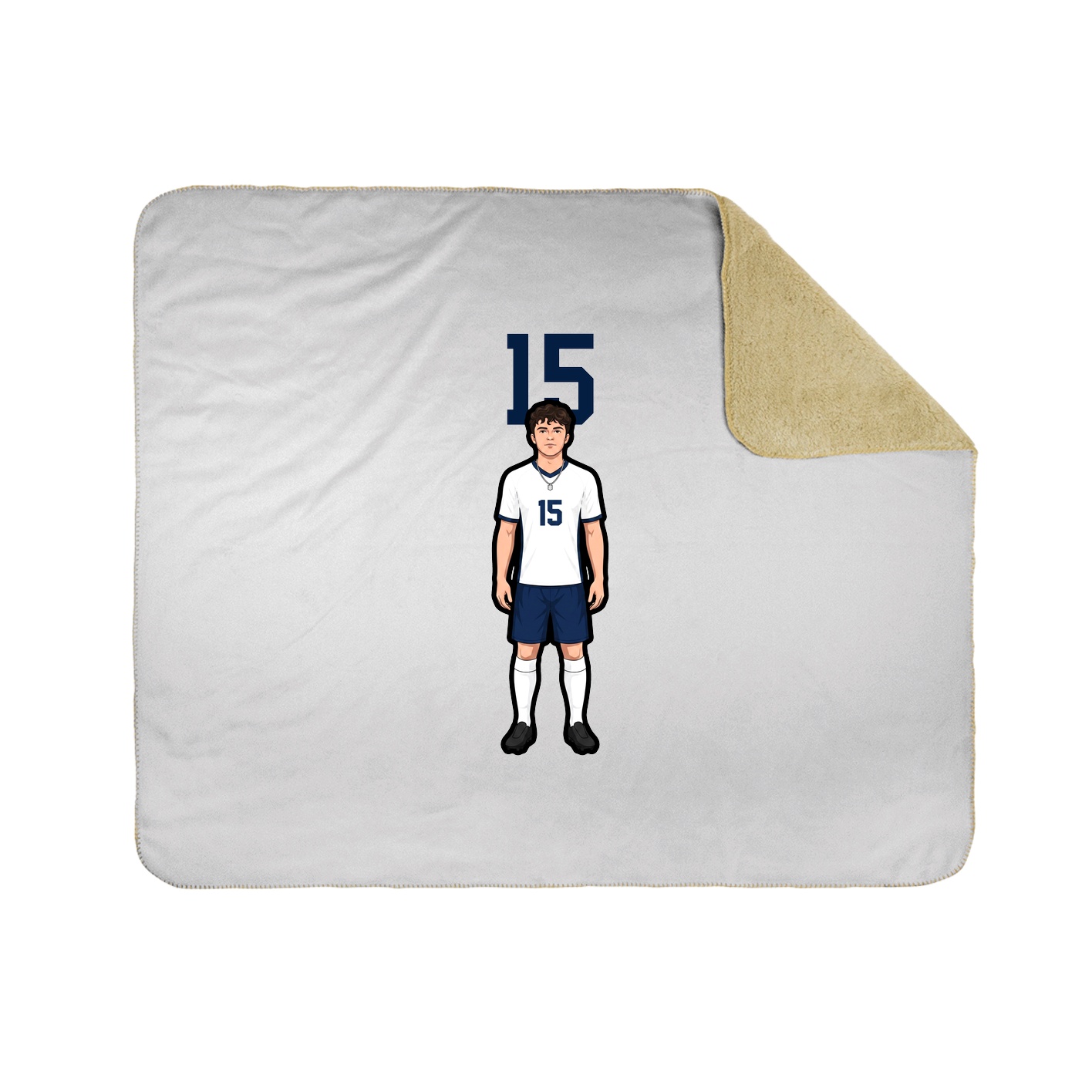 Throw Blanket — Number Top in White