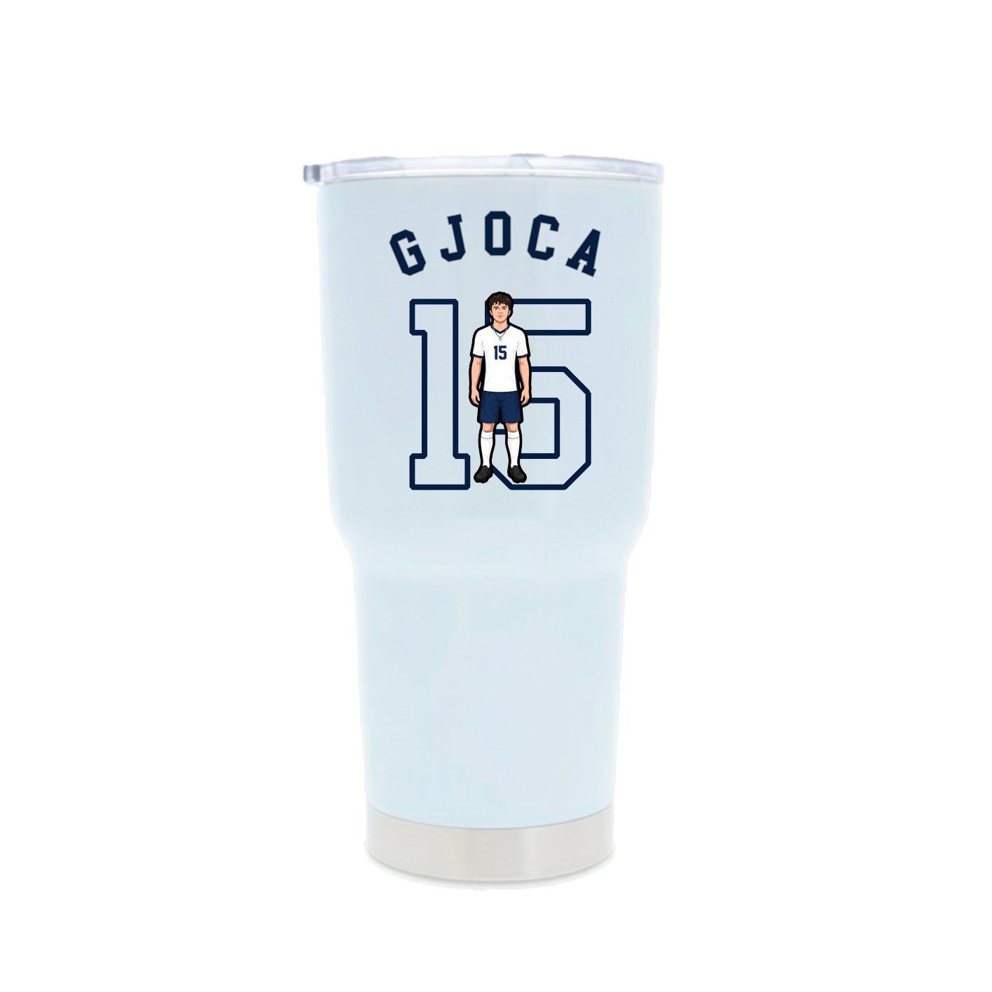 30oz Stainless Steel Tumbler — Shirsey Arch in White
