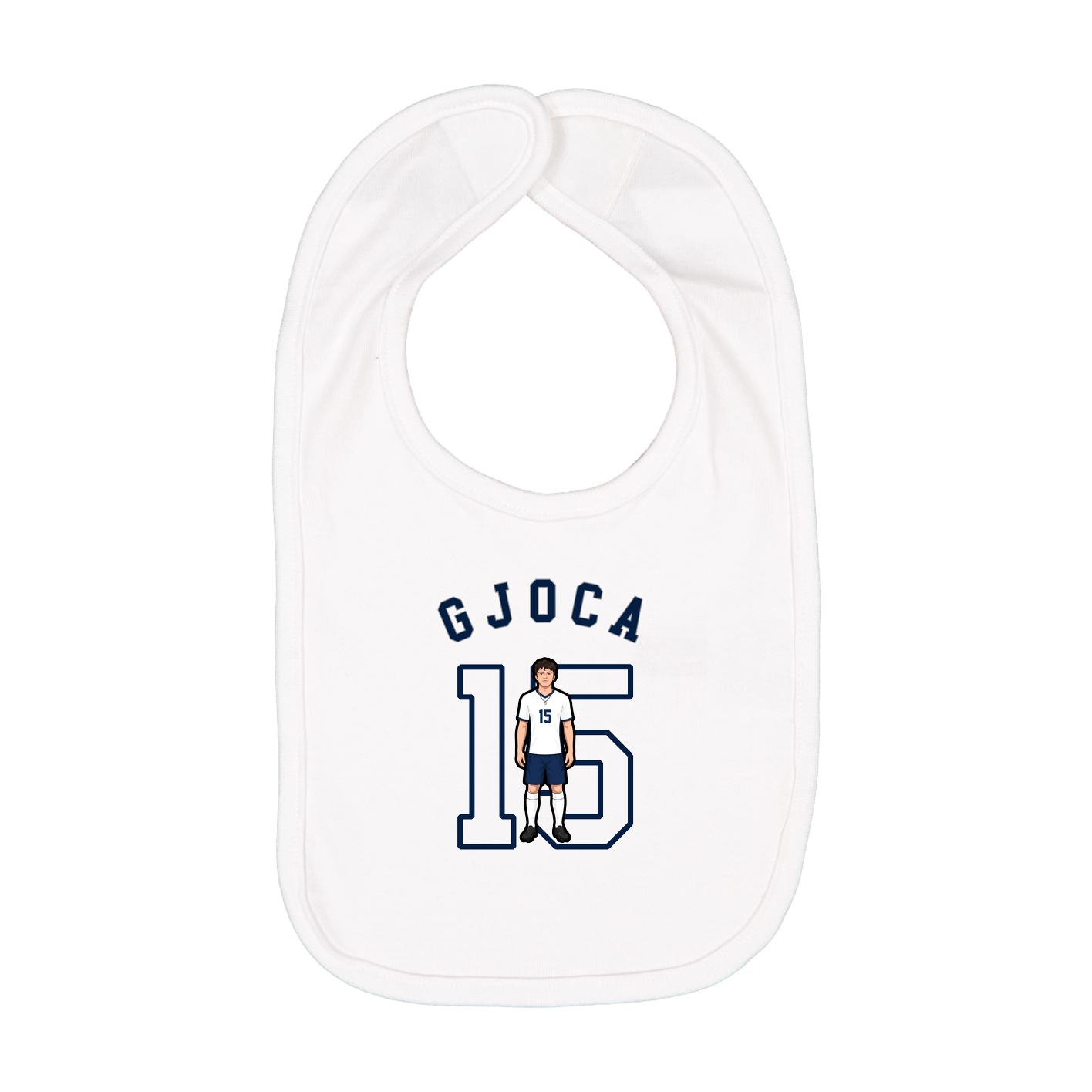 Infant Bib — Shirsey Arch in White