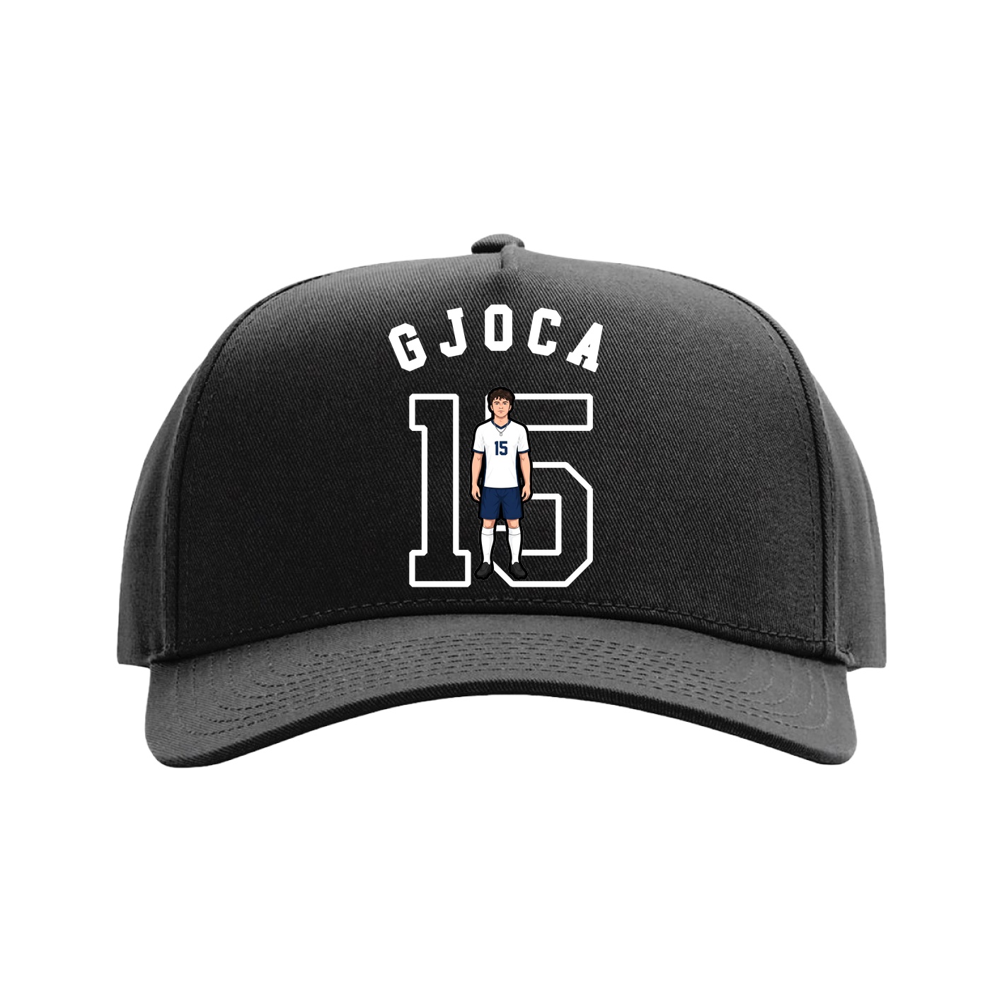 Full Fabric Five-Panel Champ Cap — Shirsey Arch in Black