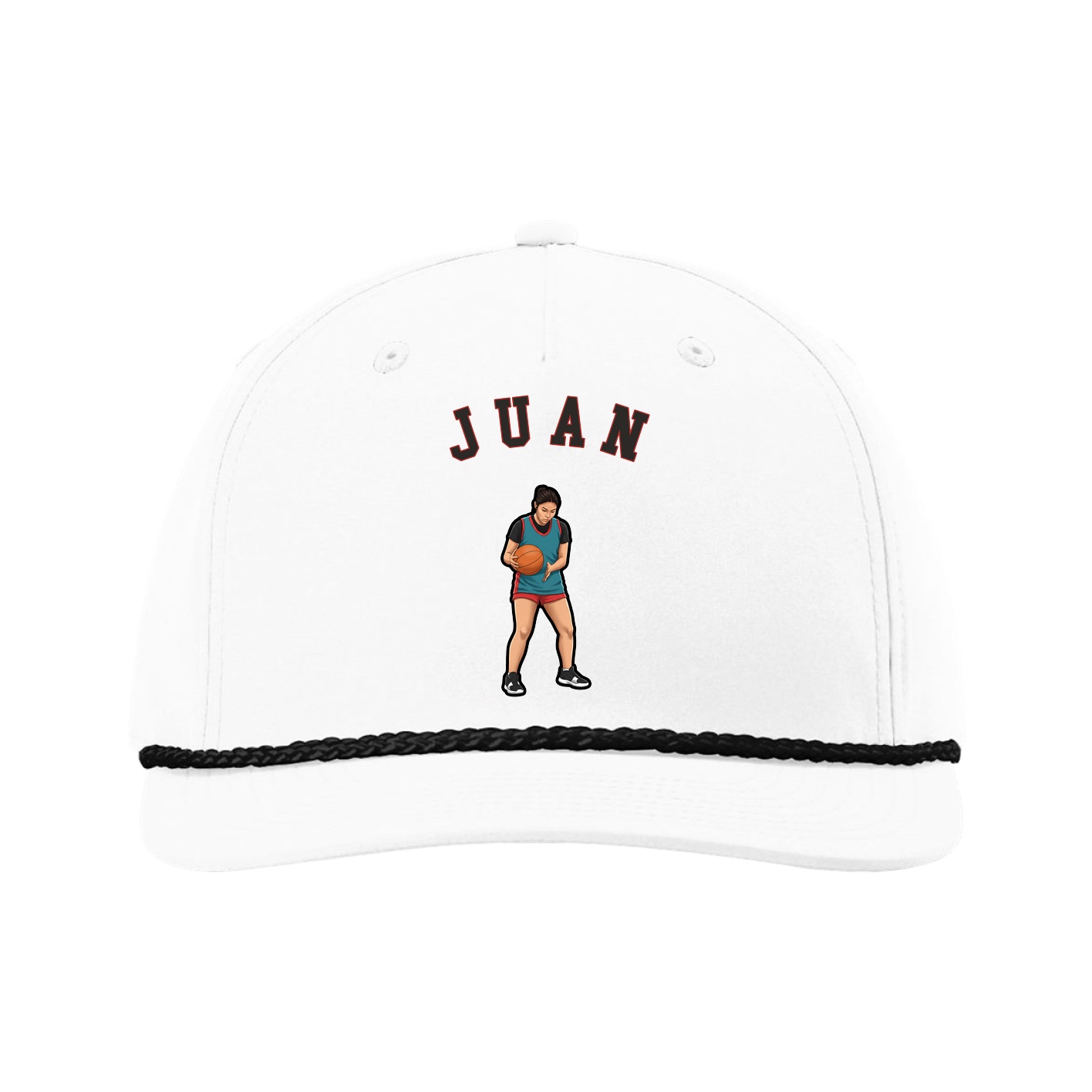 Five-Panel Classic Rope Cap — Shirsey Arch in White