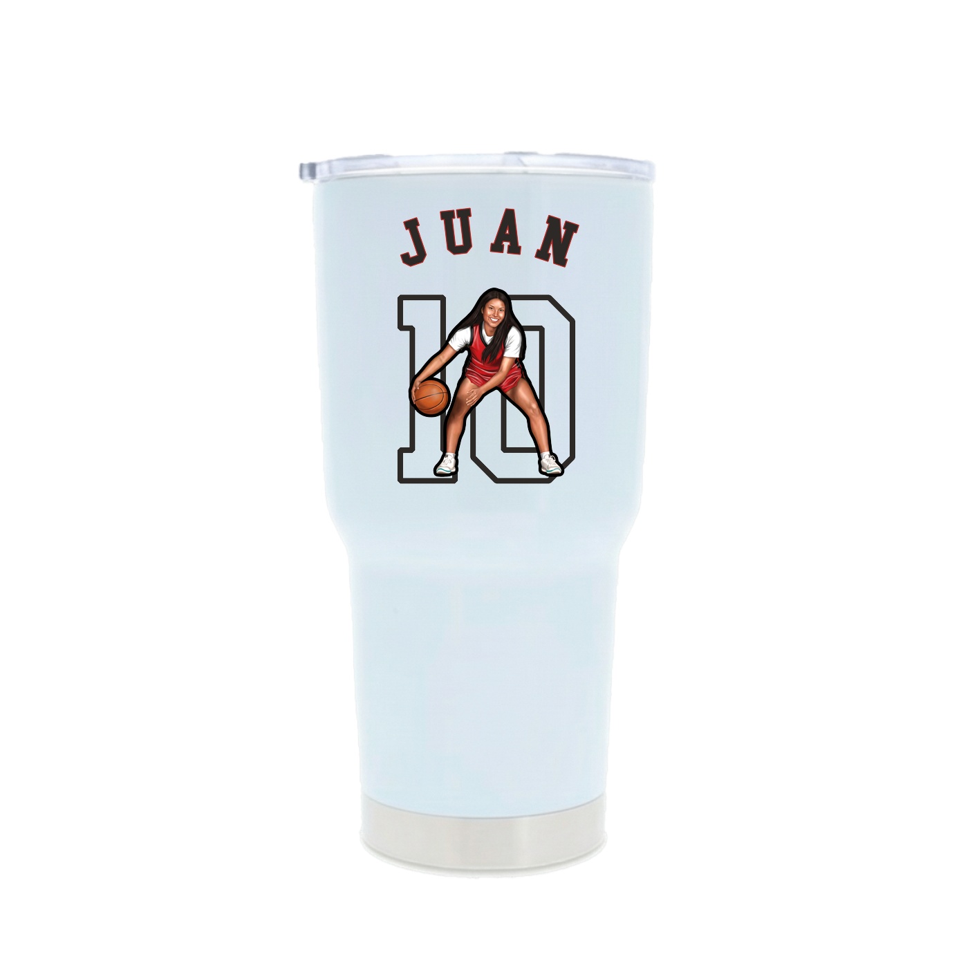 30oz Stainless Steel Tumbler — Shirsey Arch in White