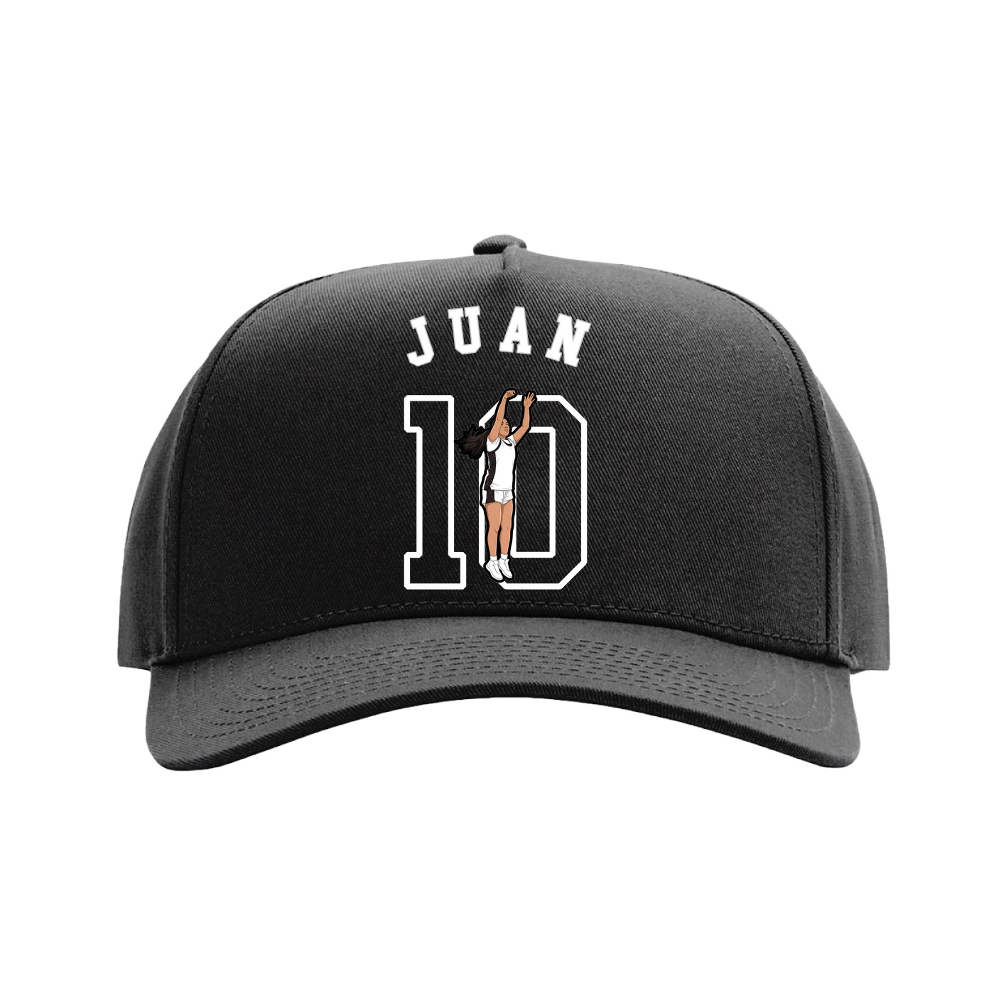 Full Fabric Five-Panel Champ Cap — Shirsey Arch in Black