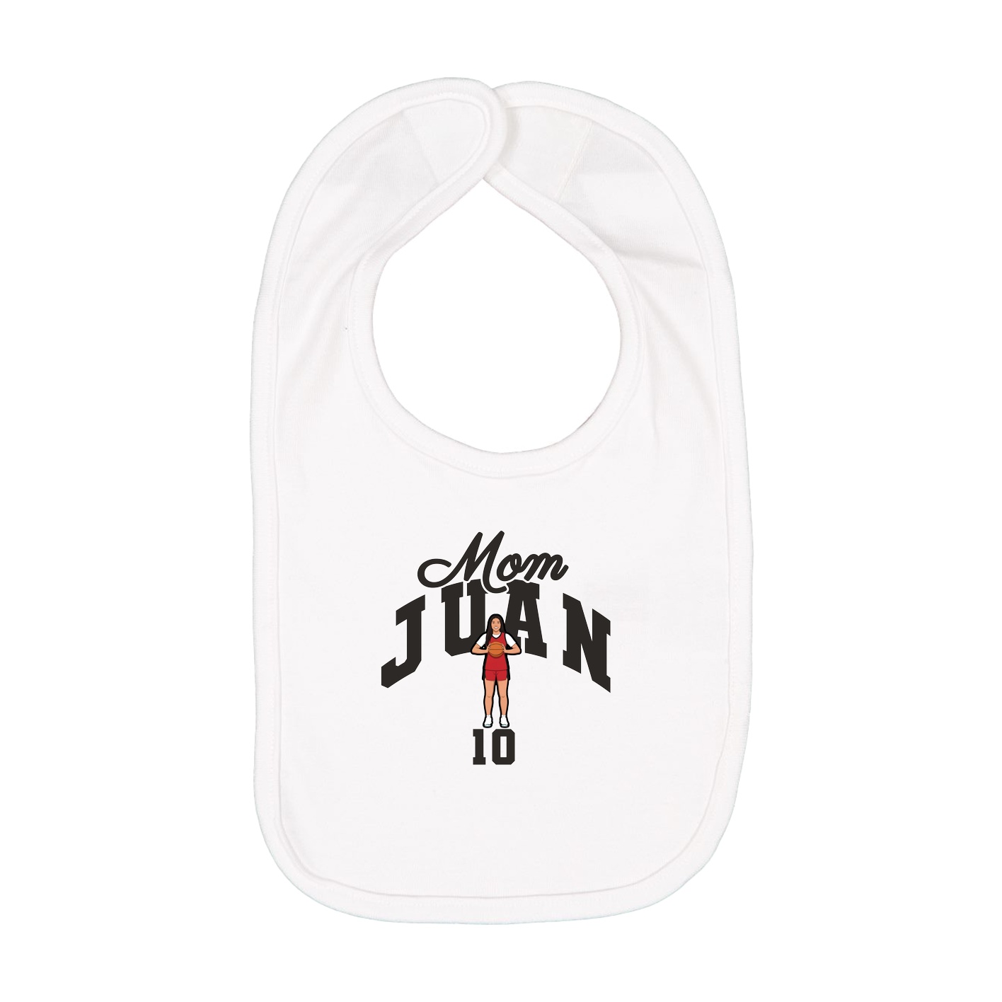 Infant Bib — Mothers Day Arch in White