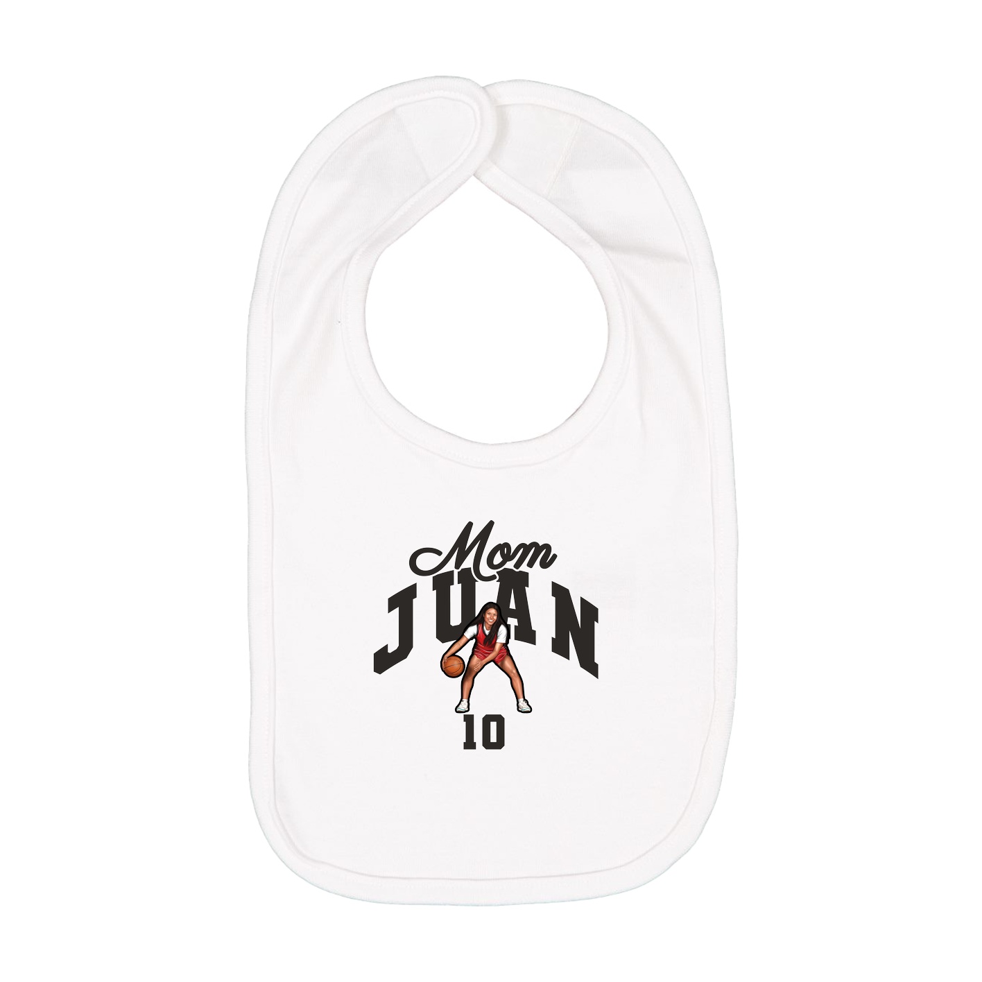 Infant Bib — Mothers Day Arch in White