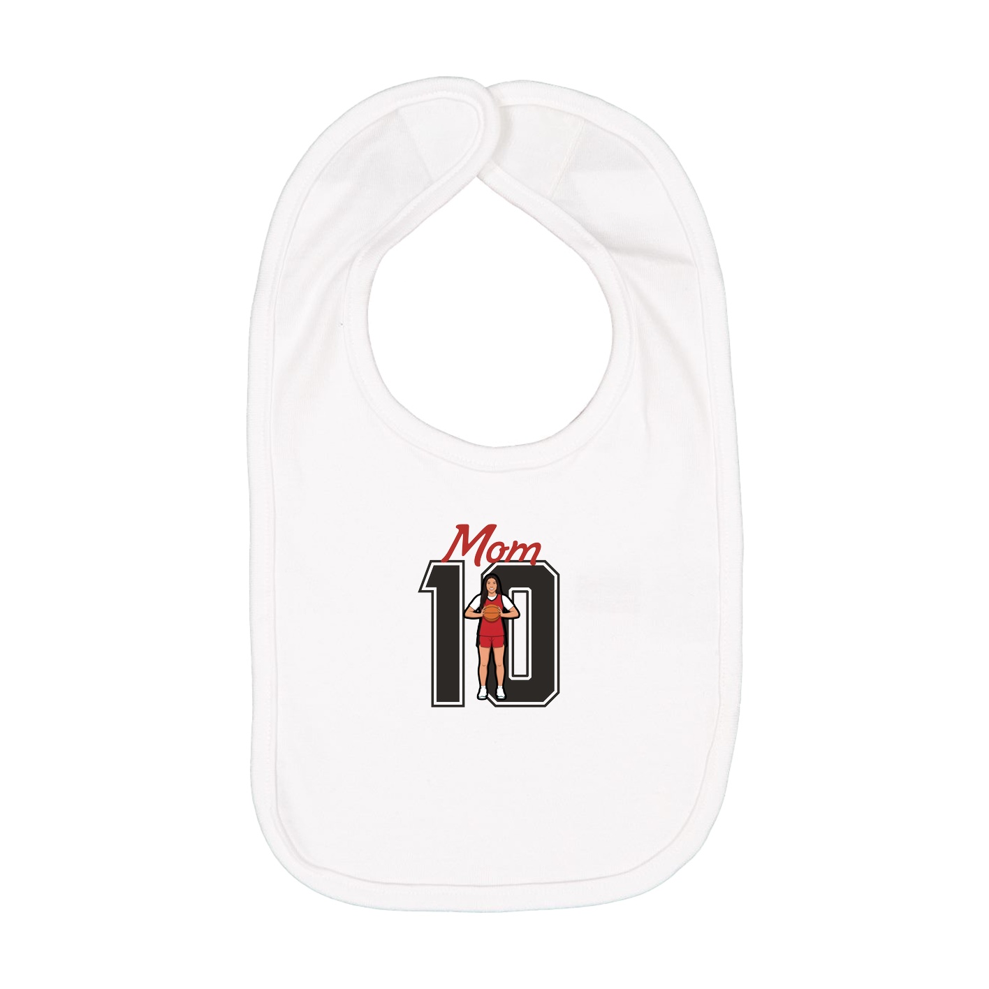 Infant Bib — Mothers Day Shirsey in White