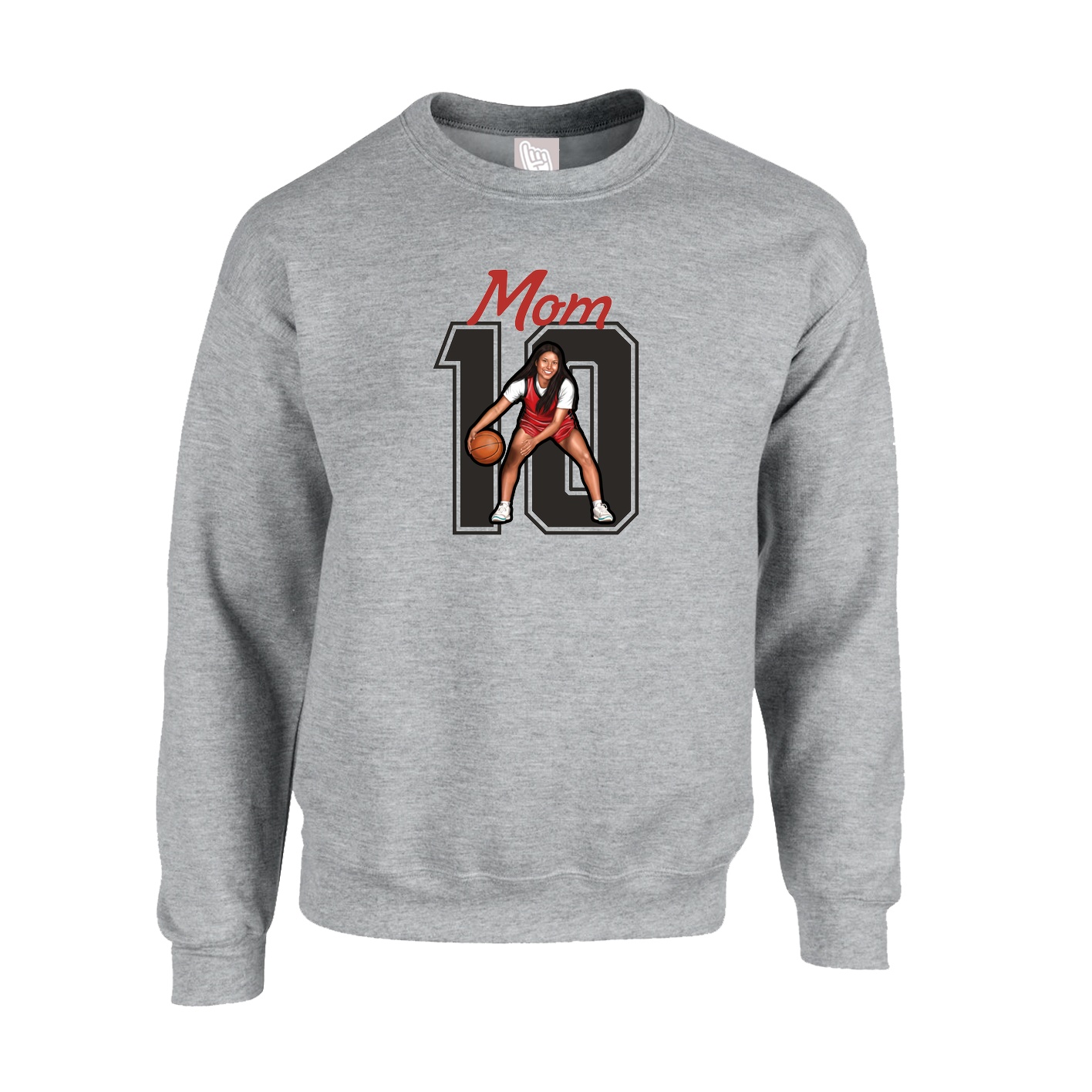 Fleece Crew — Mothers Day Shirsey in Grey