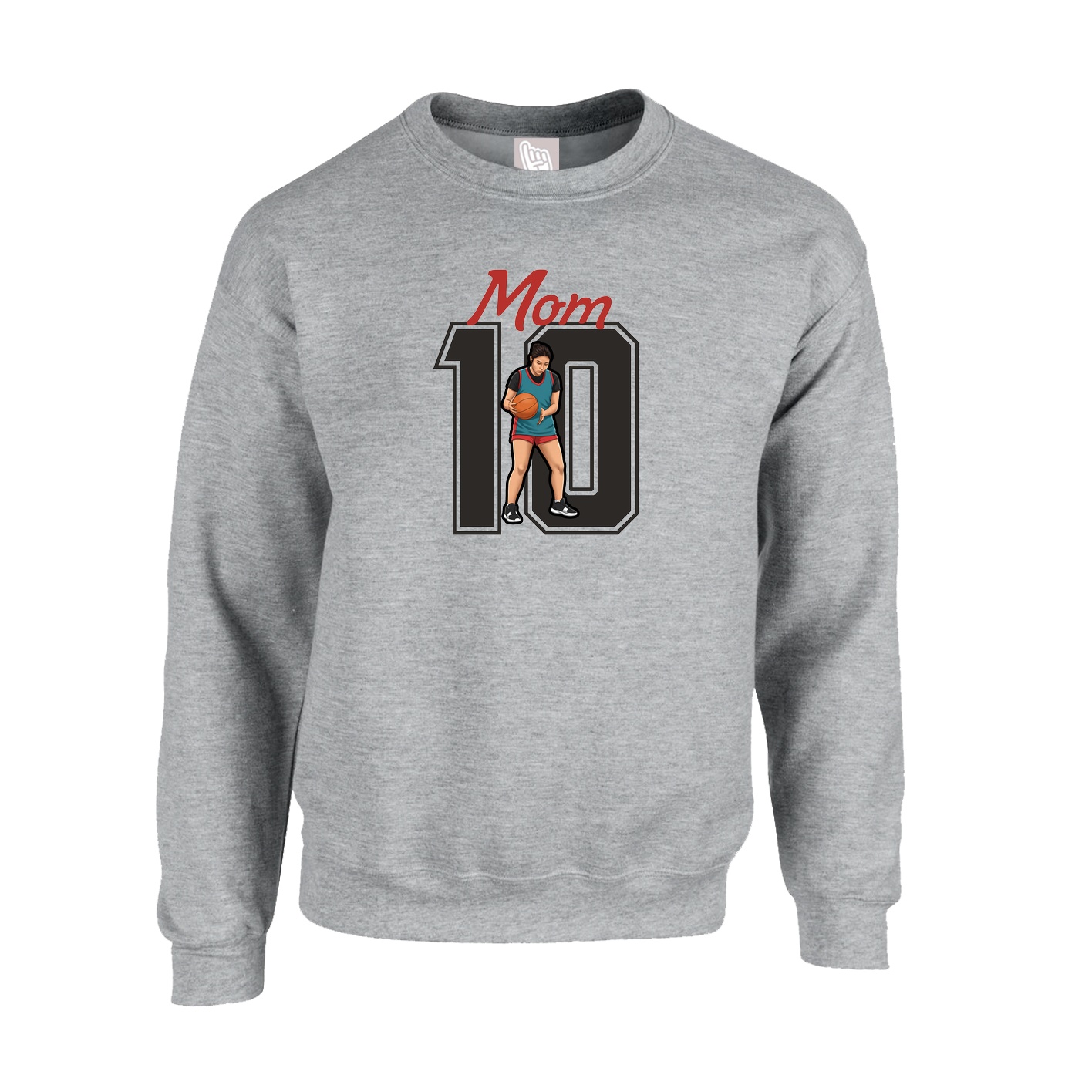 Fleece Crew — Mothers Day Shirsey in Grey