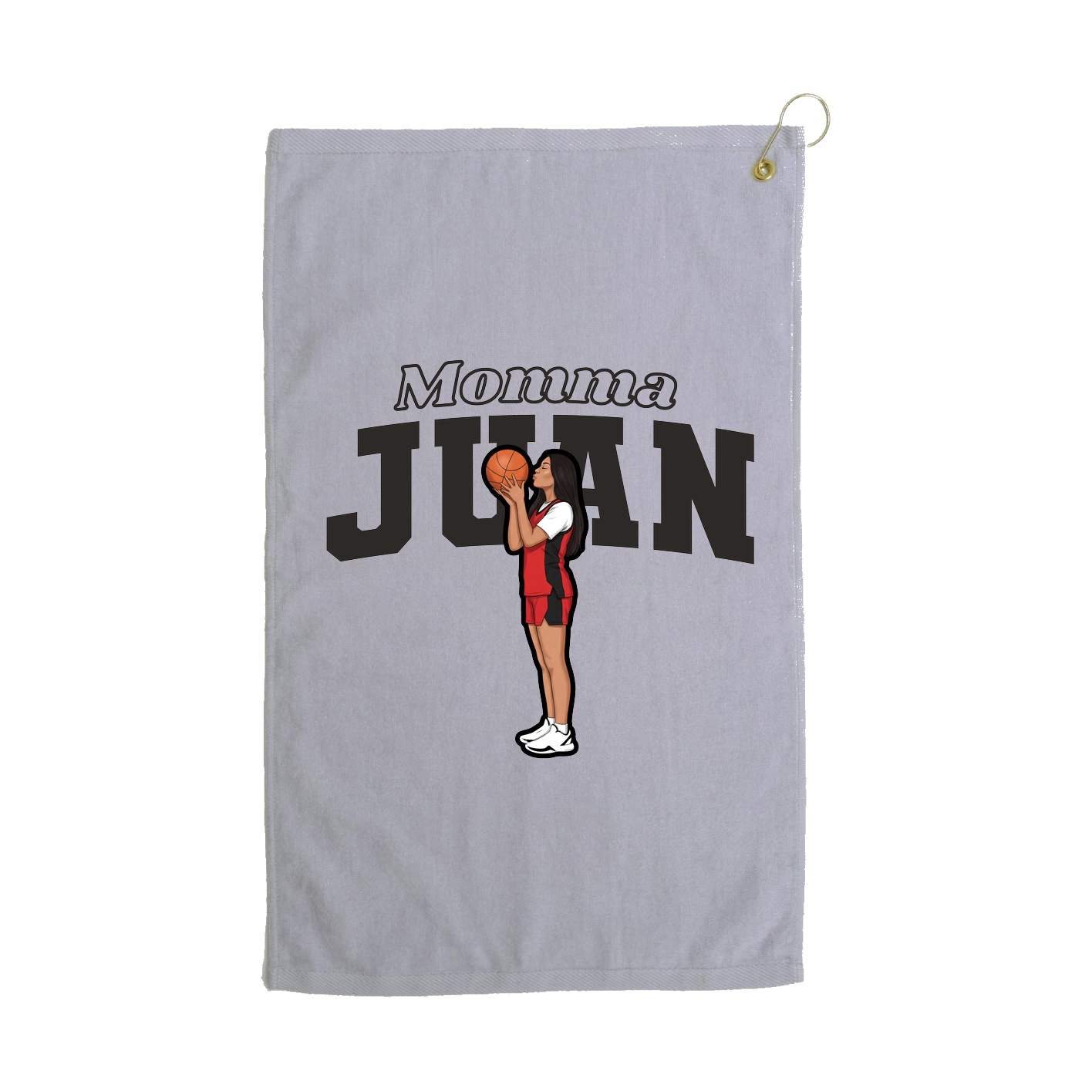 Golf Towel — Mothers Day Block in Grey