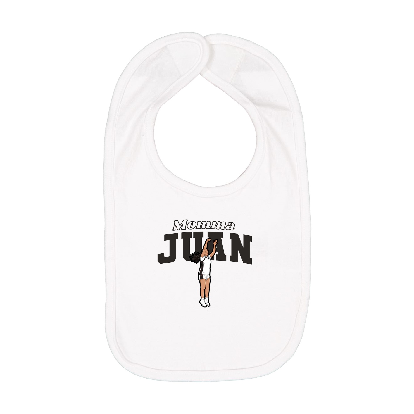 Infant Bib — Mothers Day Block in White
