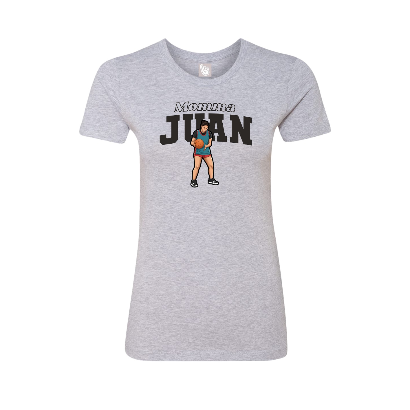 Womens Tee — Mothers Day Block in Grey