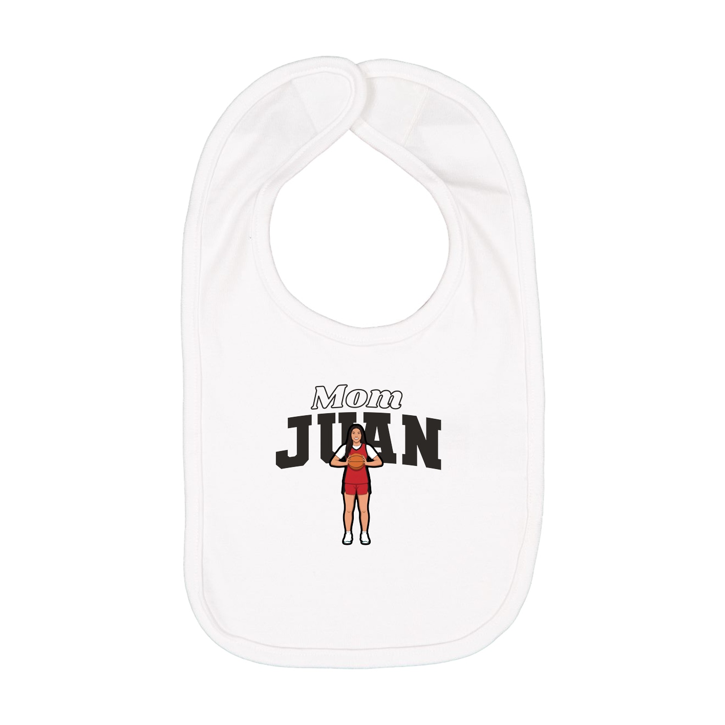 Infant Bib — Mothers Day Block in White