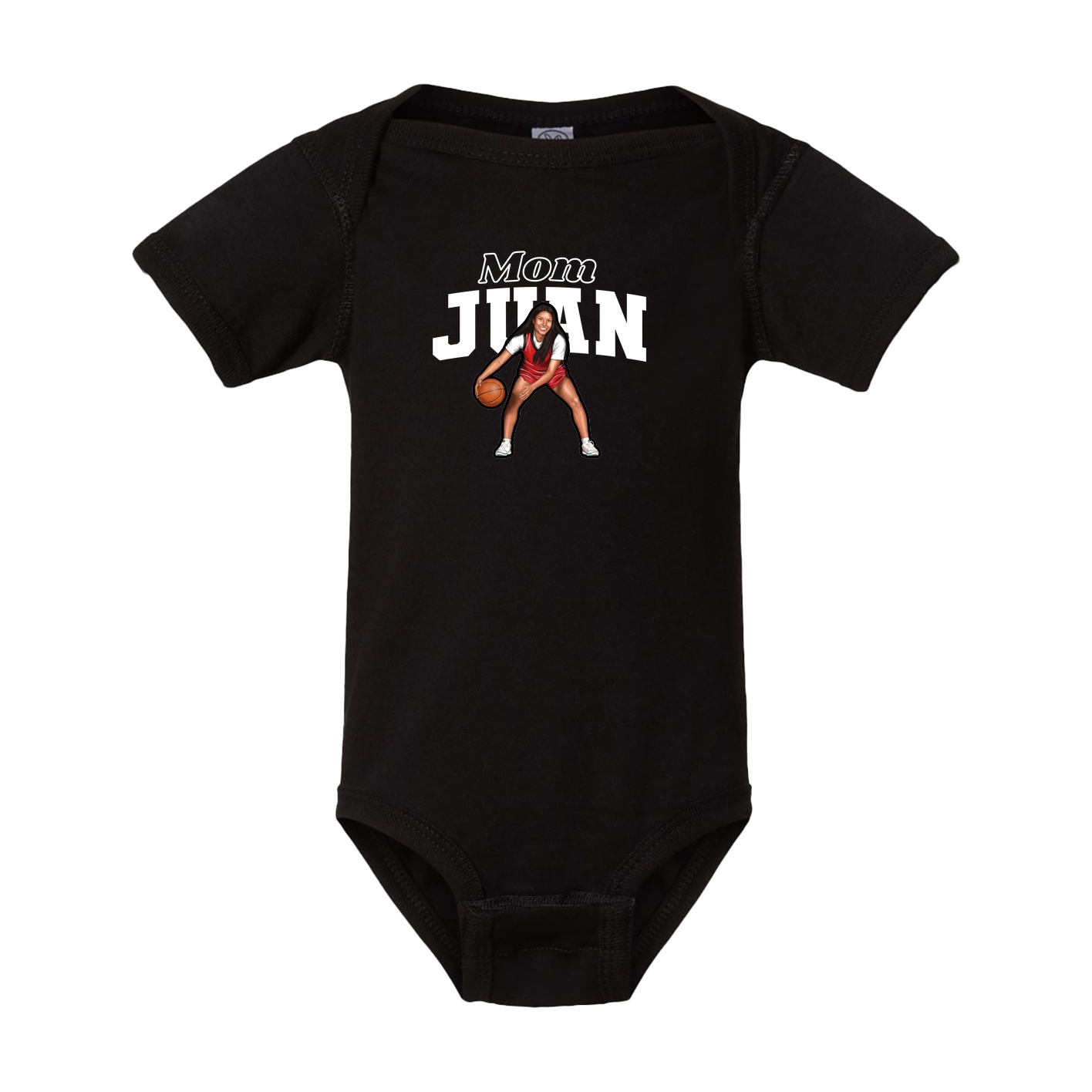 Baby Onesie — Mothers Day Block in Black