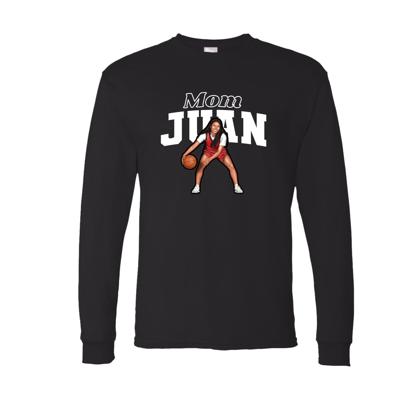 Long Sleeve Tee — Mothers Day Block in Black