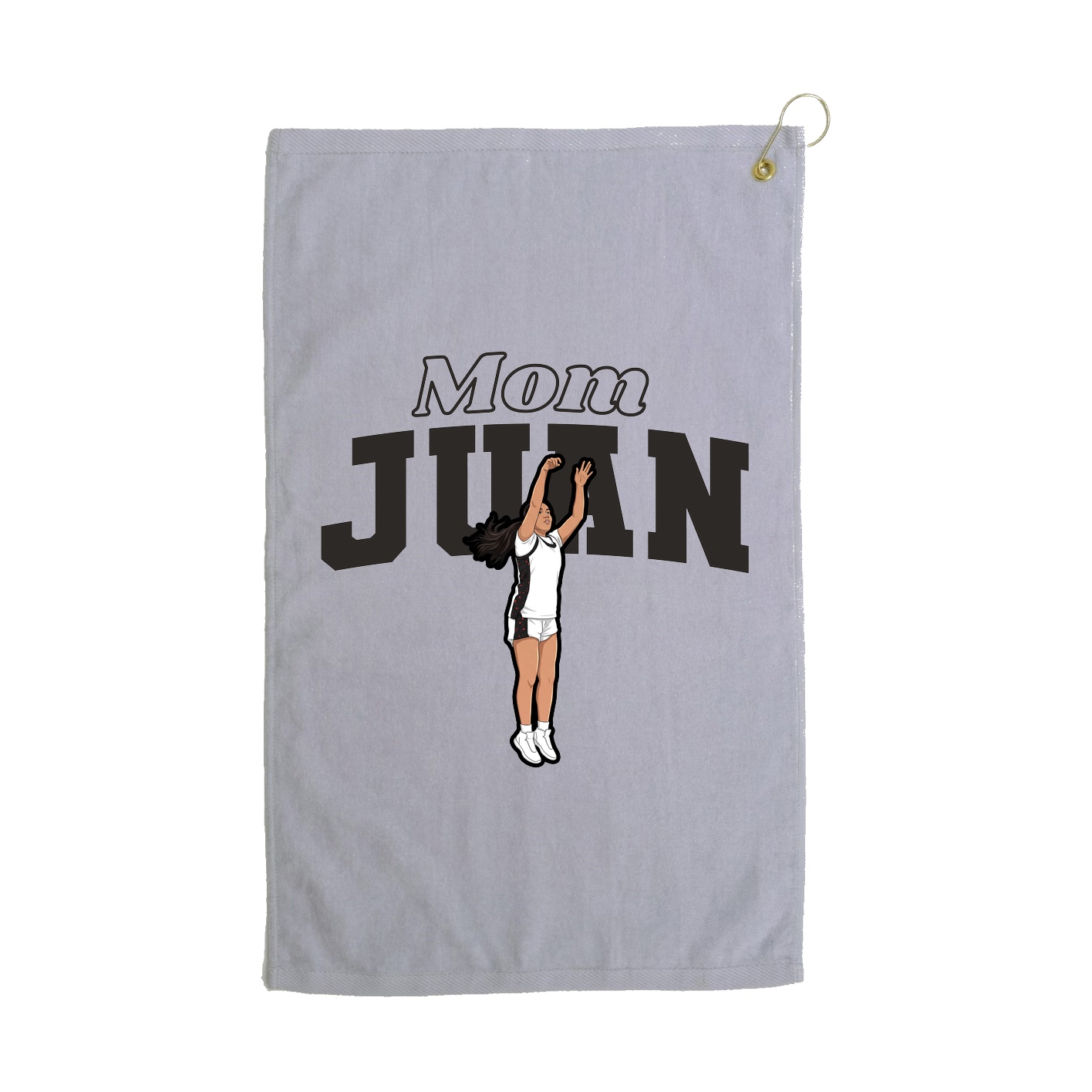 Golf Towel — Mothers Day Block in Grey