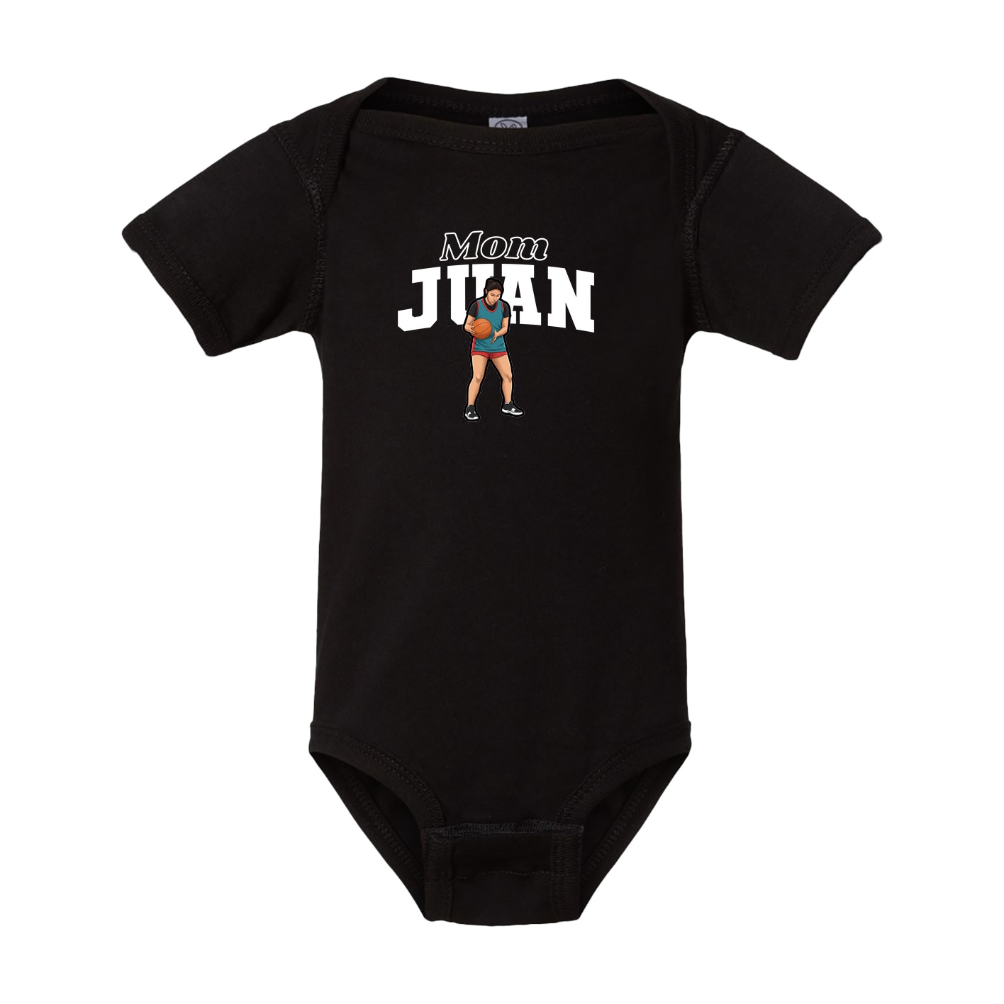 Baby Onesie — Mothers Day Block in Black
