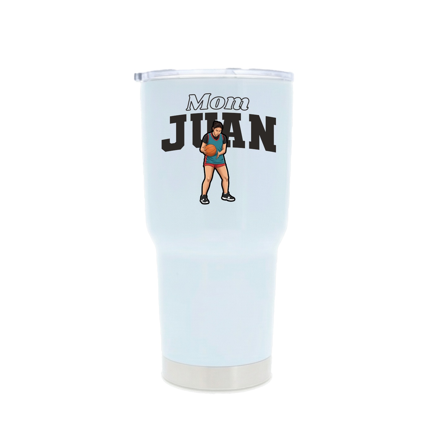 30oz Stainless Steel Tumbler — Mothers Day Block in White