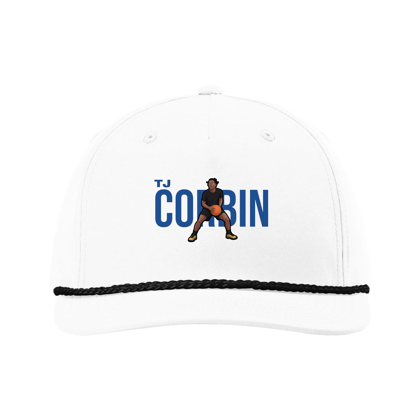 Five-Panel Classic Rope Cap — Player Name in White