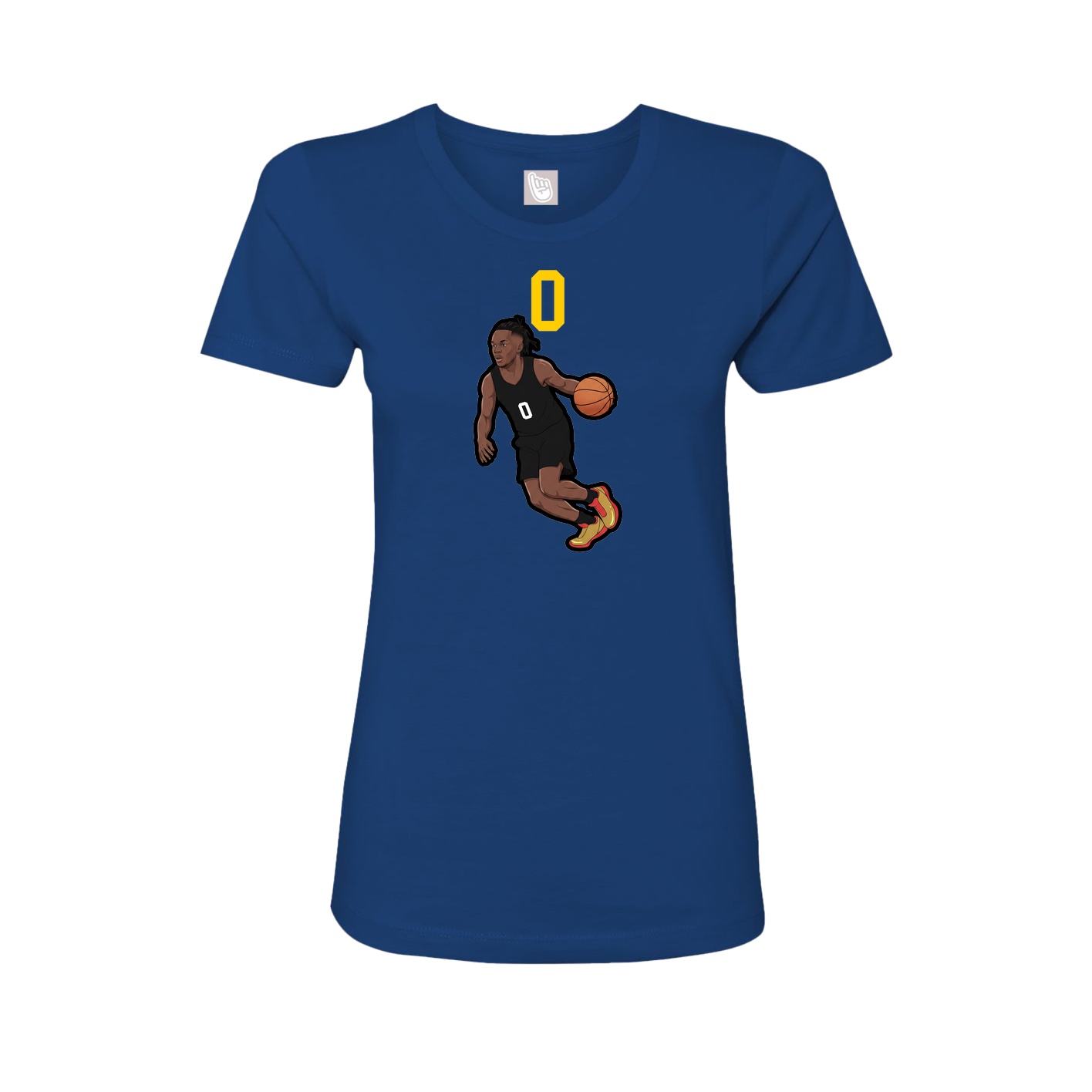 Fitted Women's Tee — Number Top in Royal