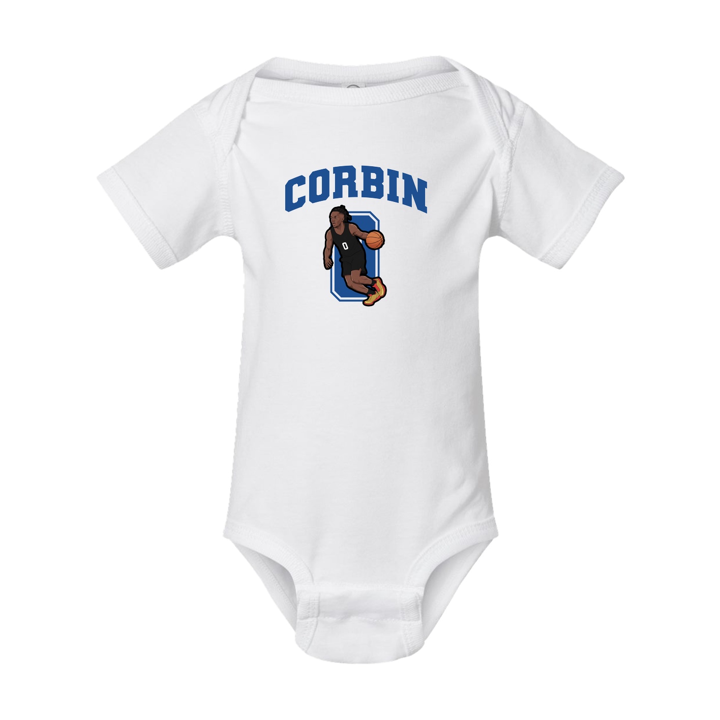Baby Onesie — Number in White